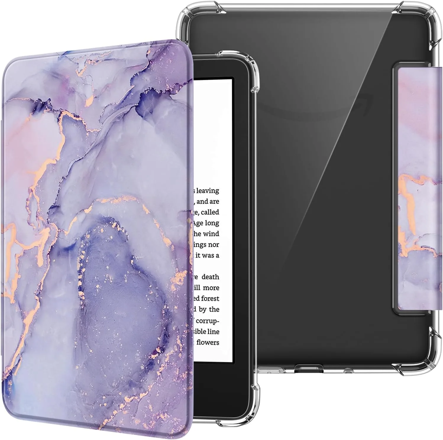 Estuche Fintie Slim TPU para Kindle 6" 11ª Generación 2024/2022 Mármol Lila