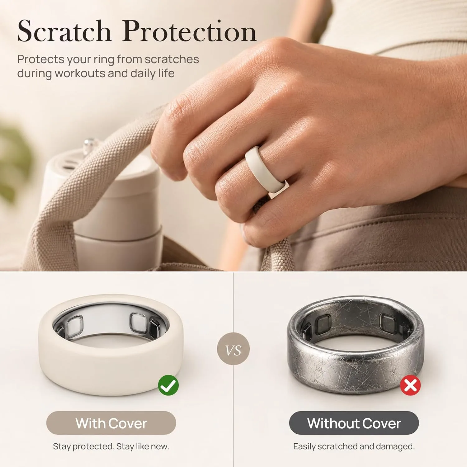 10 Pack Ring Cover Compatible with Oura Ring 5, Smart Ring Protector