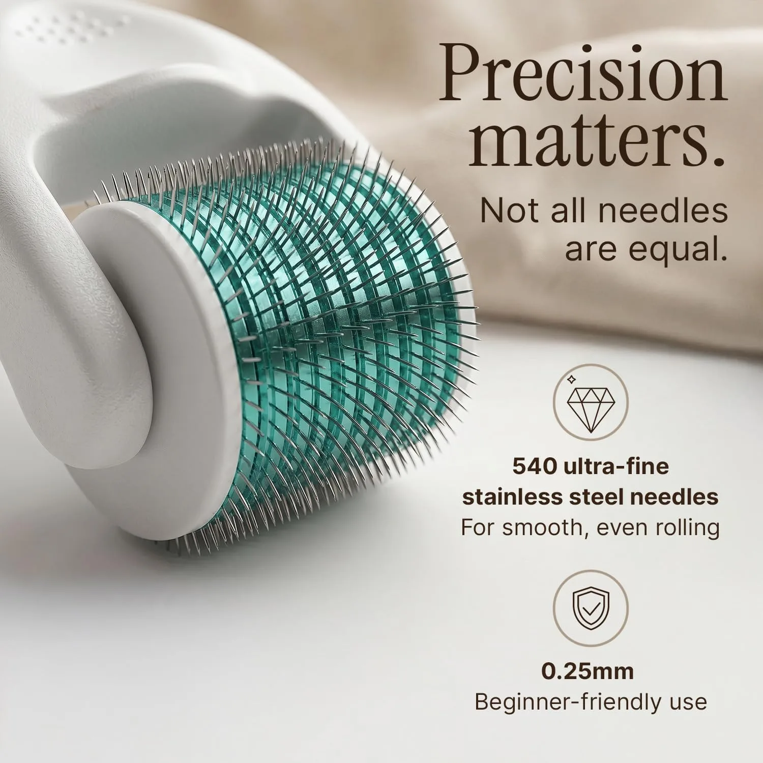 Derma Roller for Scalp, Beard & Face - Microneedling Roller