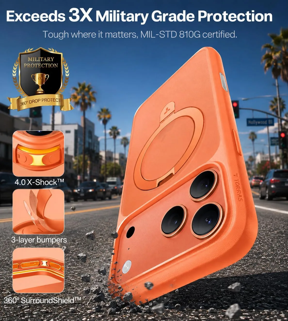 TORRAS Smarter Magnetic Stand for iPhone 17 Pro Max Case Hands-Free Viewing