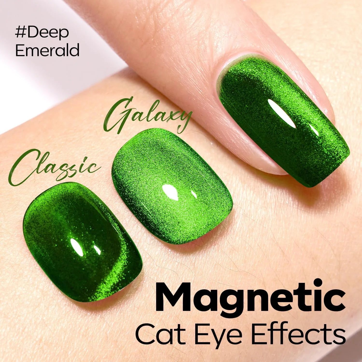 modelones Cat Eye Gel Nail Polish Green Gel Polish 15 ML