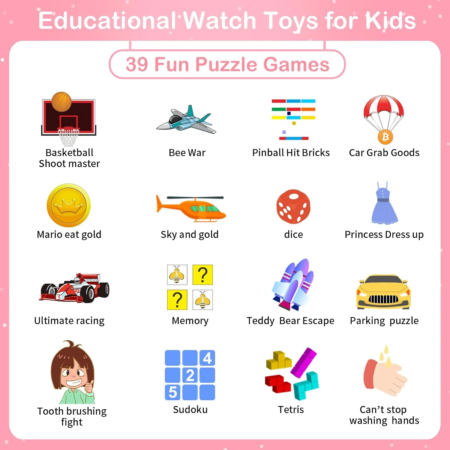 Smart Watch for Kids with 39 Games, Kids Smart Watch Girls Gifts Age 4-12