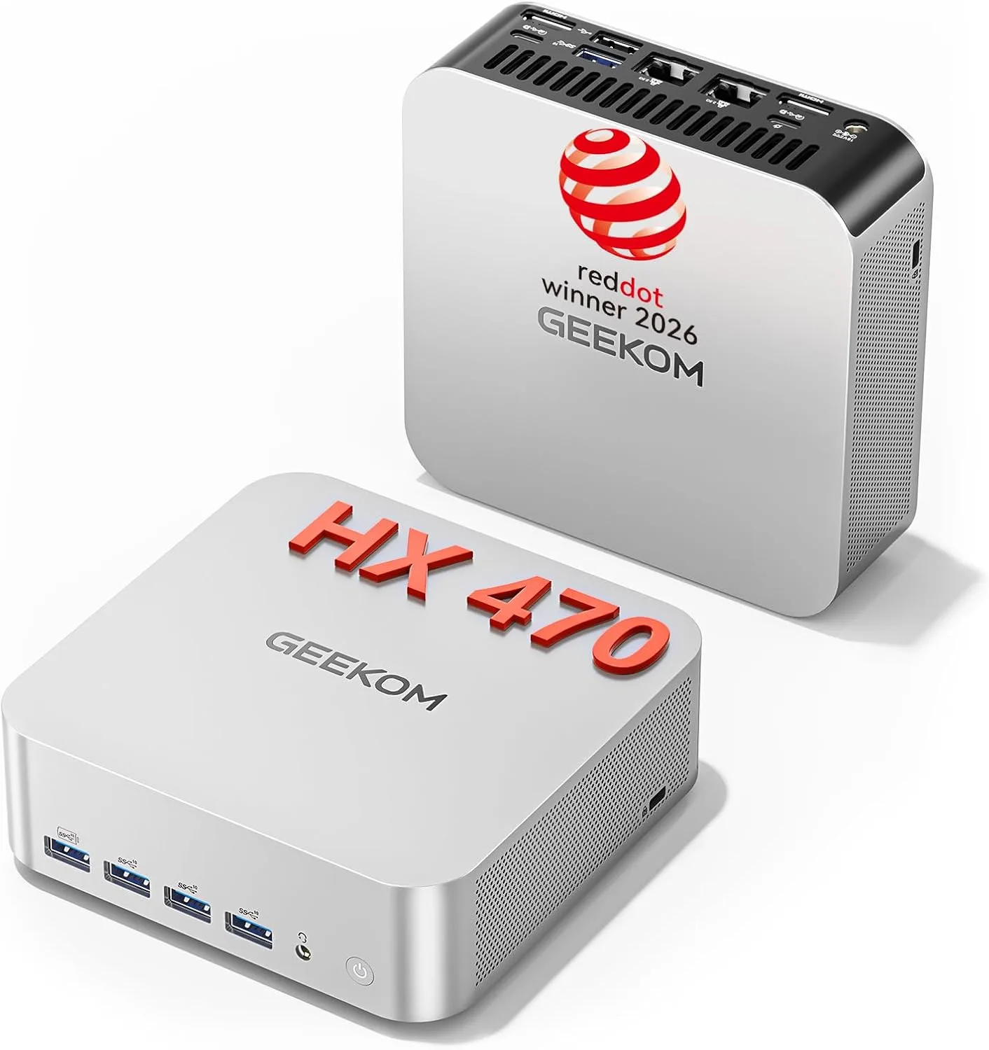 GEEKOM A9 Max Top AI Mini PC,AMD Ryzen AI9 HX470(86 Tops)|32GB DDR5+2TB SSD