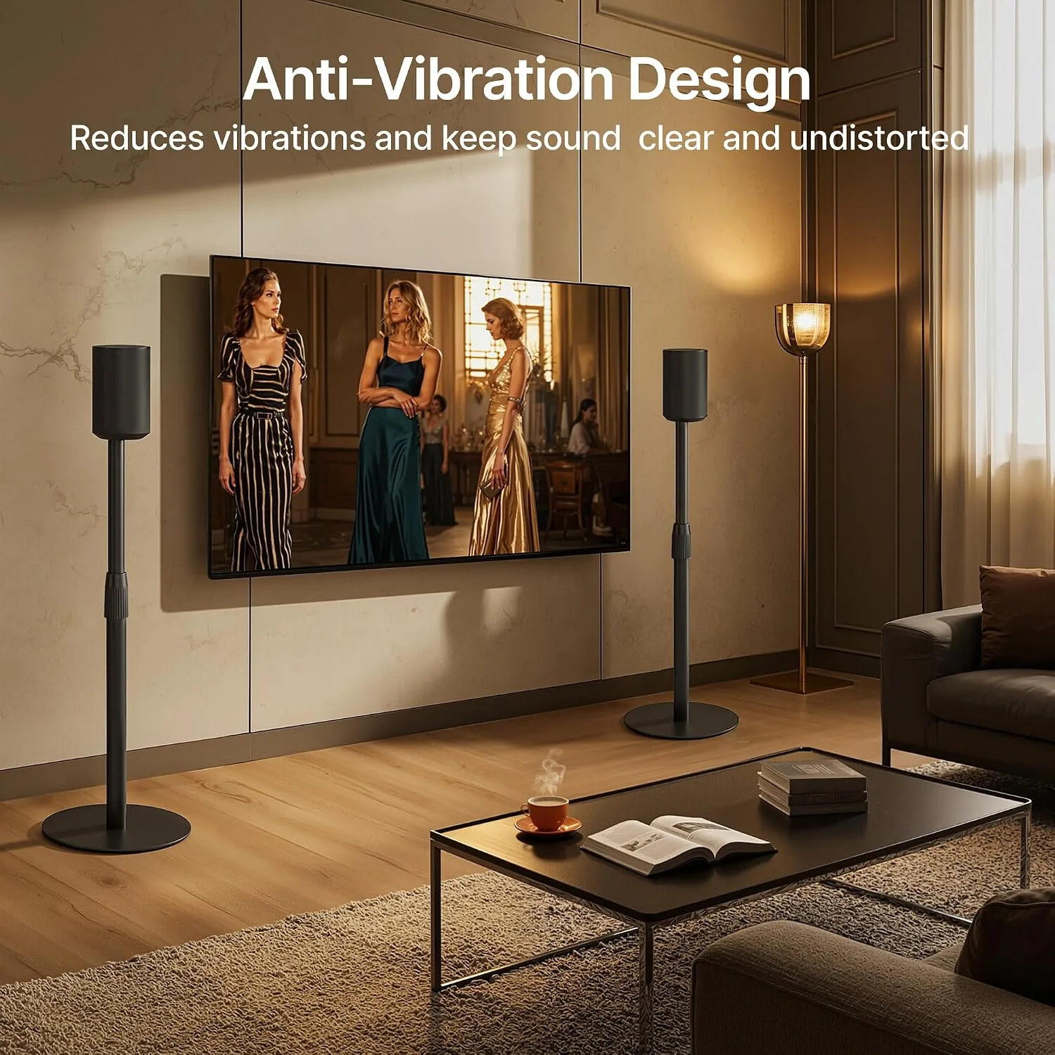 26.9"-42.6" Speaker Stands Compatible with Sonos Era 300 and 100, 1 Pack
