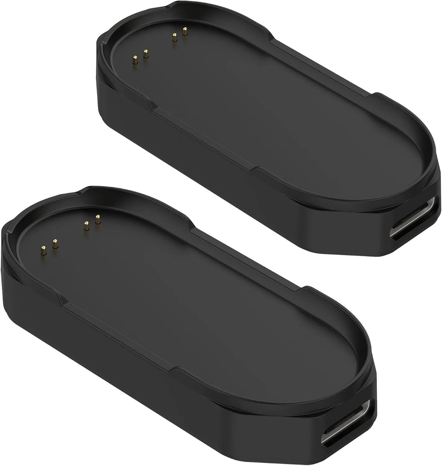 2Pack Charging Base for PLAUD Note Pin Charger, Magnetic Charging Stand Charging Base for PLAUD NotePin Voice Recorder (Black&Black)