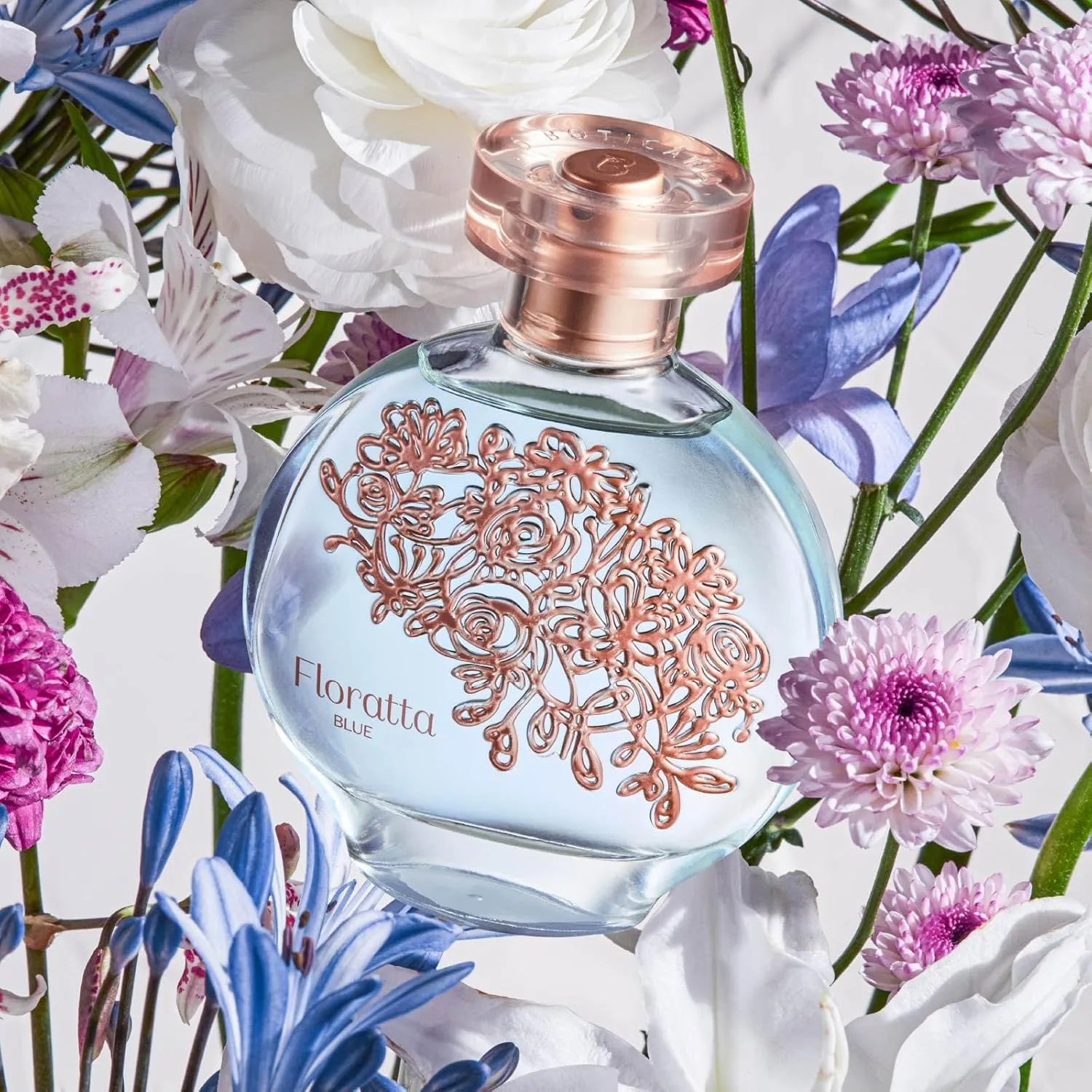 O Boticário Floratta Blue Eau de Toilette - Fresh Floral Fragrance for Women - Clean Musk & Delicate Floral Notes - Long Lasting Everyday Womens Perfume - Cruelty-Free & Vegan - 2.5 oz (75 ml)