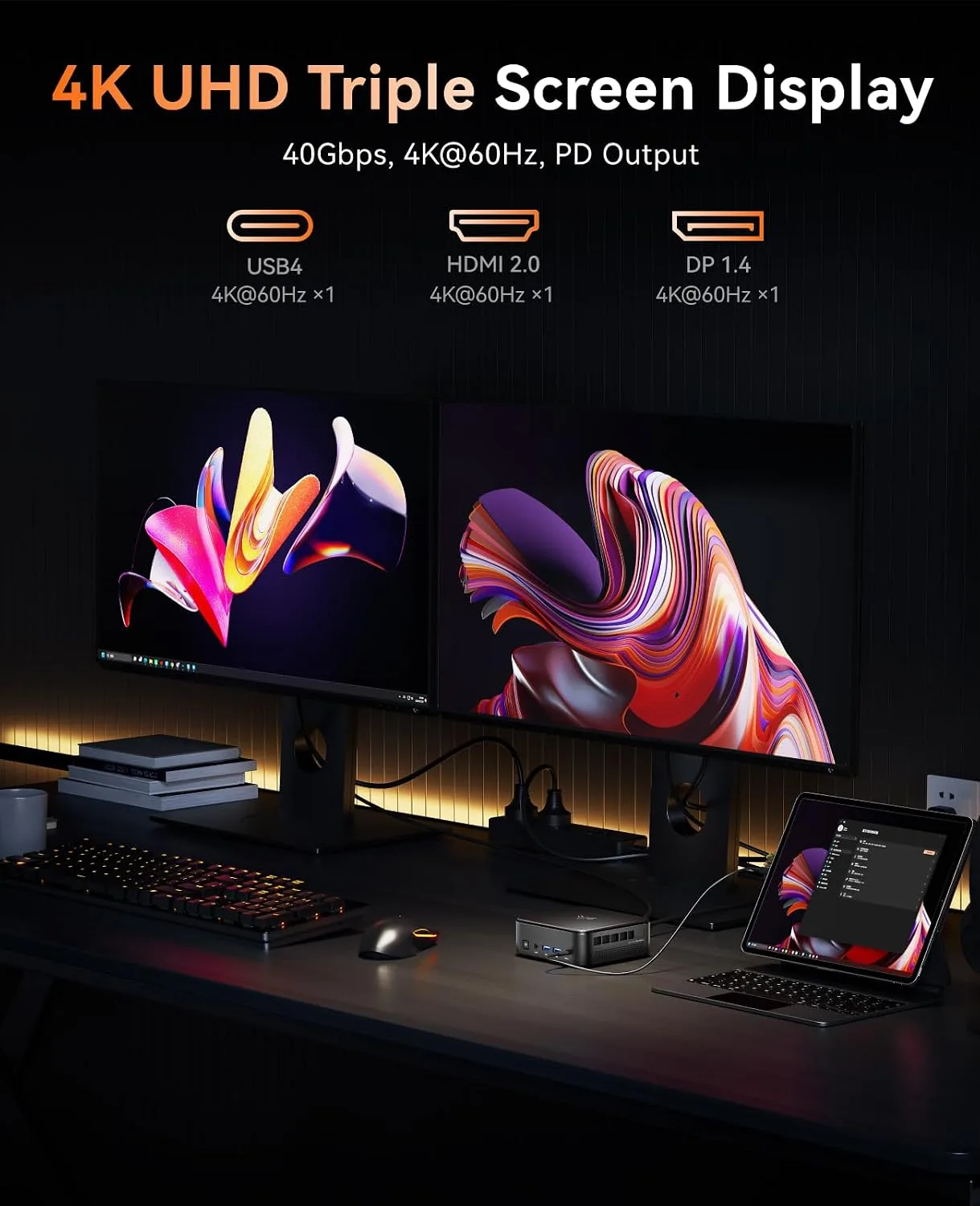 KAMRUI E3B Mini PC, AMD Ryzen 5 PRO 7640HS, 24GB LPDDR5, 512 GB SSD