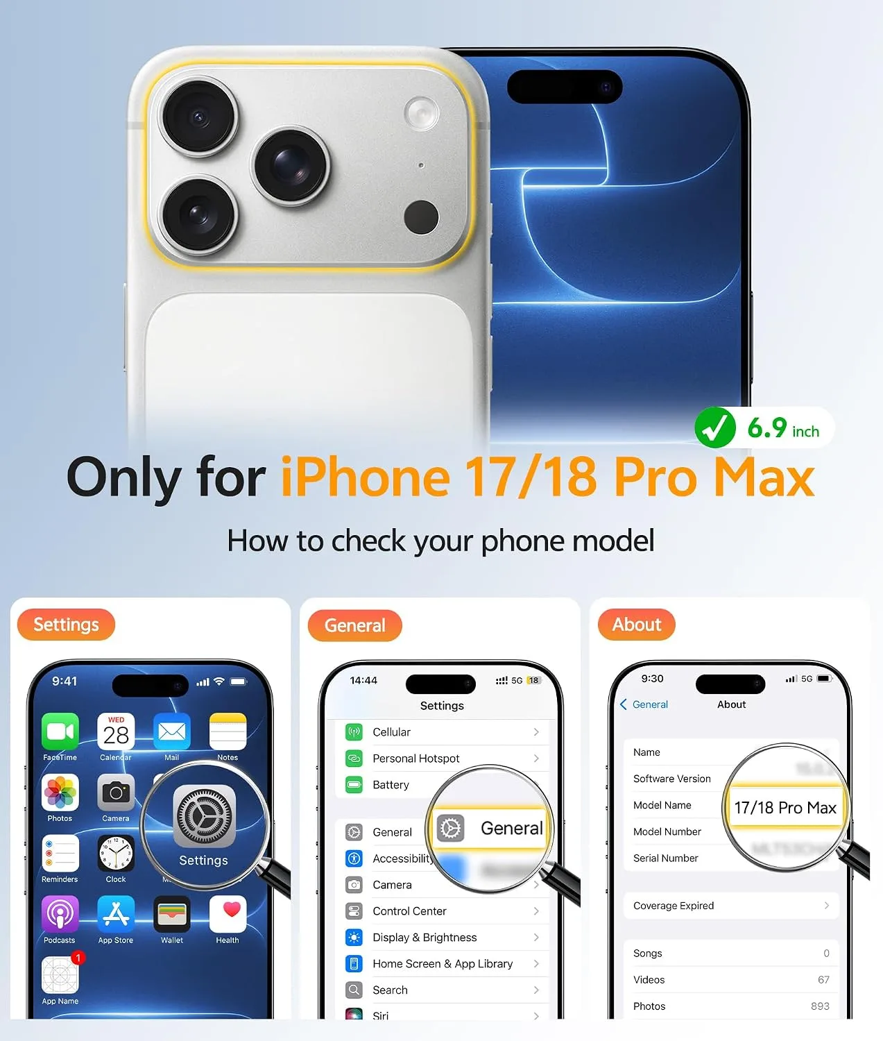 for iPhone 18/17 Pro Max Case with 360 Rotatable Magnetic Invisible Stand, [Screen Protector] Fits for MagSafe, Shockproof Protective Translucent Matte Phone Cover, 6.9", Matte Black