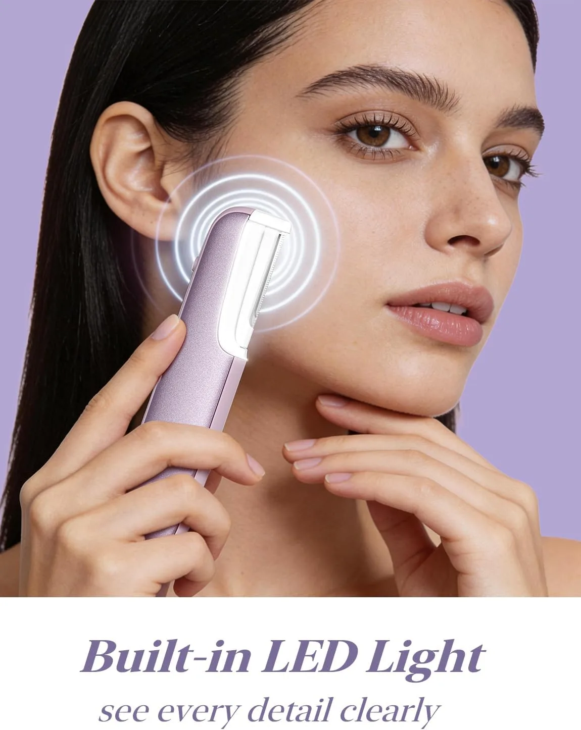 WLU Dermaplane Razor for Women Face, Dermaplaning Tool for Face Pure Purple