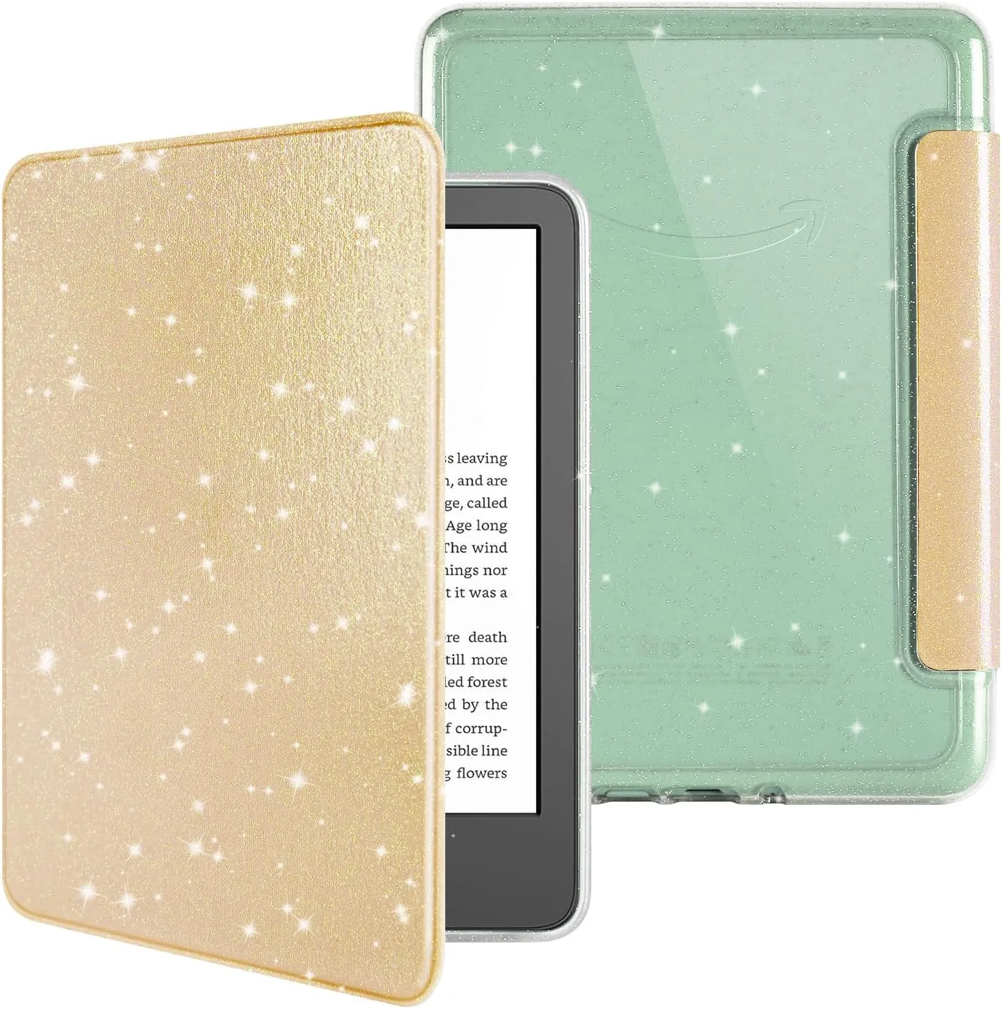 Glitter Case for 6" Kindle Basic 11th Gen 2024/2022,Glitter Golden