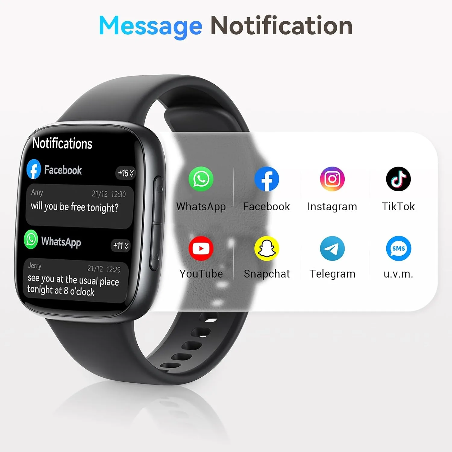 Smart Watch for Men/Women, Answer/Make Call, 1.85" AMOLED Always-On Screen