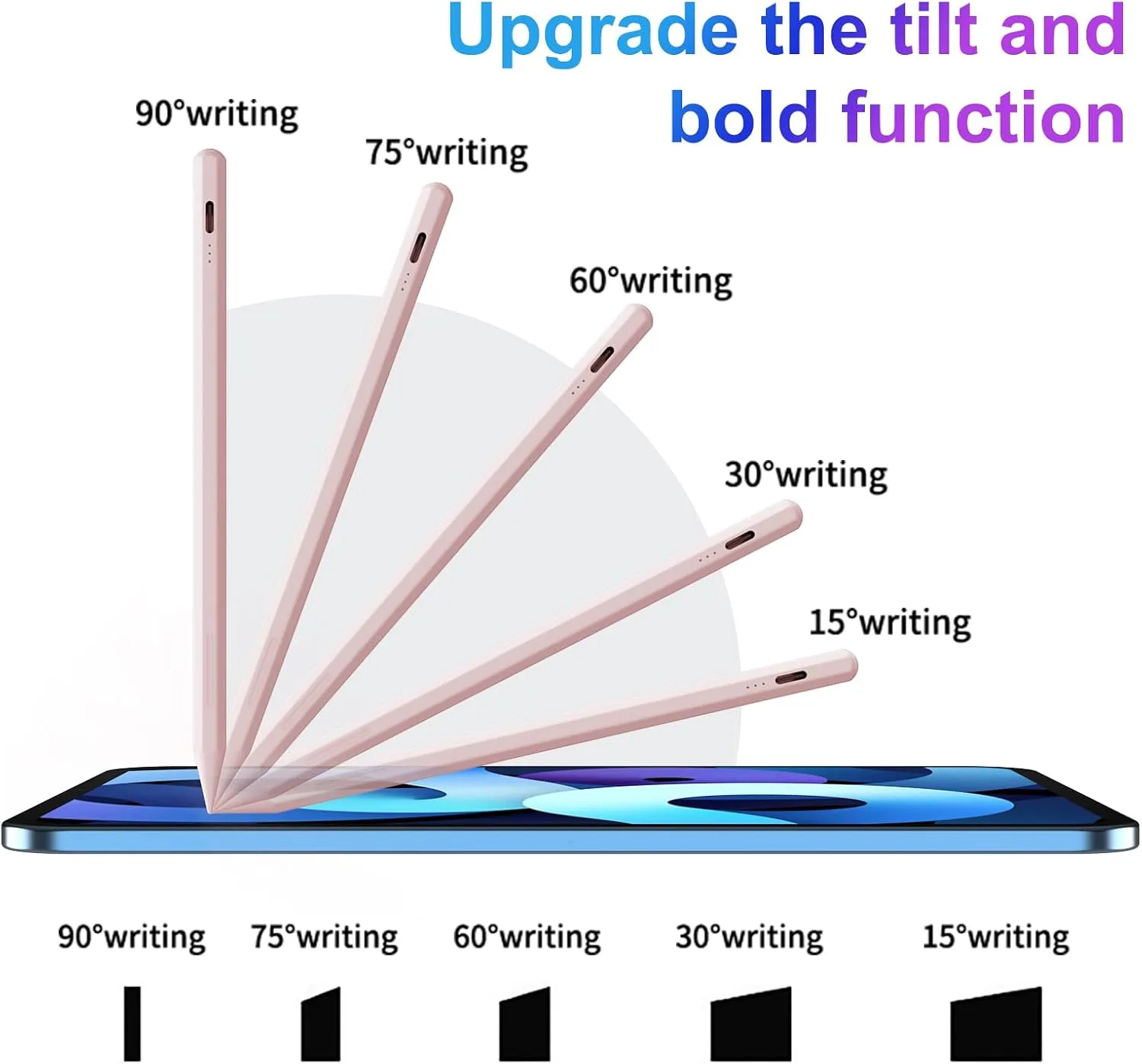Stylus Pen for iPad 6th-11th Generation,Fast Charge Apple iPad Stylus Pencil with Palm Rejection,Compatible with 2018-2026 i Pad 6/7/8/9/10/11 Gen, Pro 13"/12.9"/11"/M4, Air 3/4/5/M2, Mini 5/6