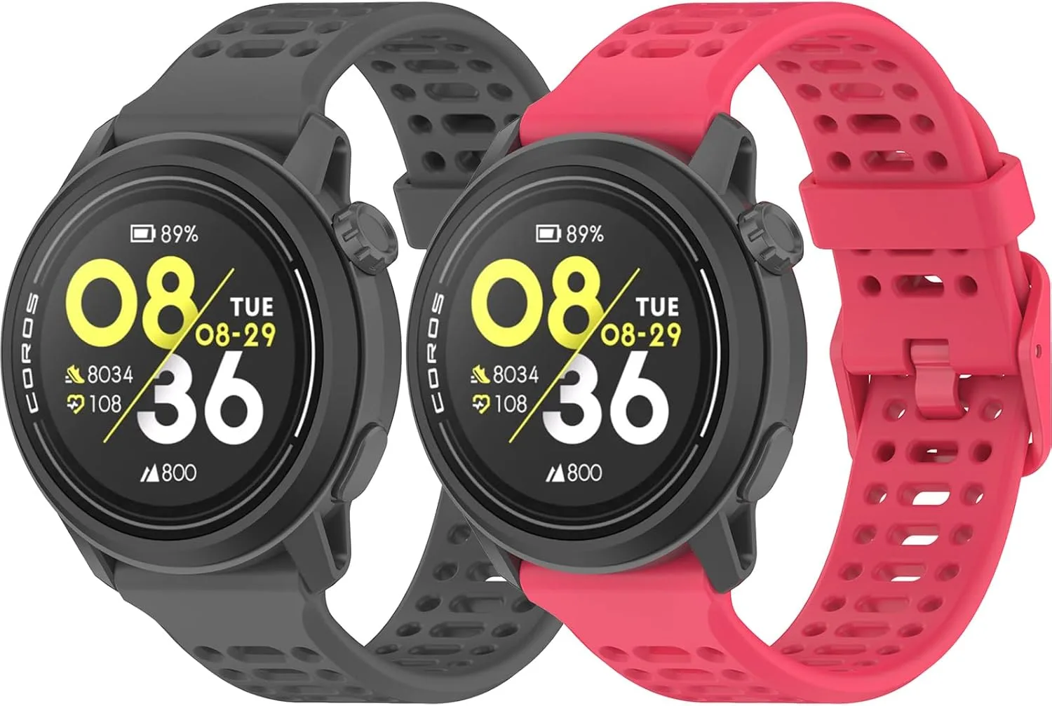 20mm 22mm Sport Silicone Bands for COROS PACE 4/3/APEX 2 Pro/PACE 2