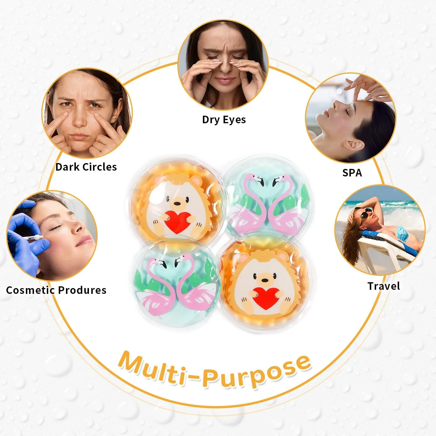 Hot and Cold Eye Pads, Reusable Eye Patches