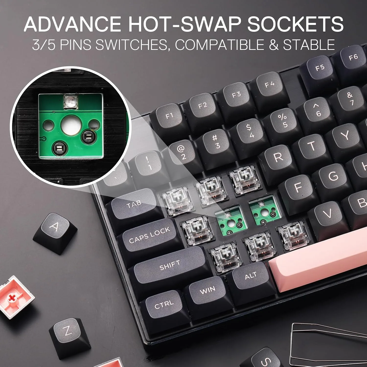 Redragon K556 Wired RGB Mechanical Gaming Keyboard, 104-Key Aluminum Board
