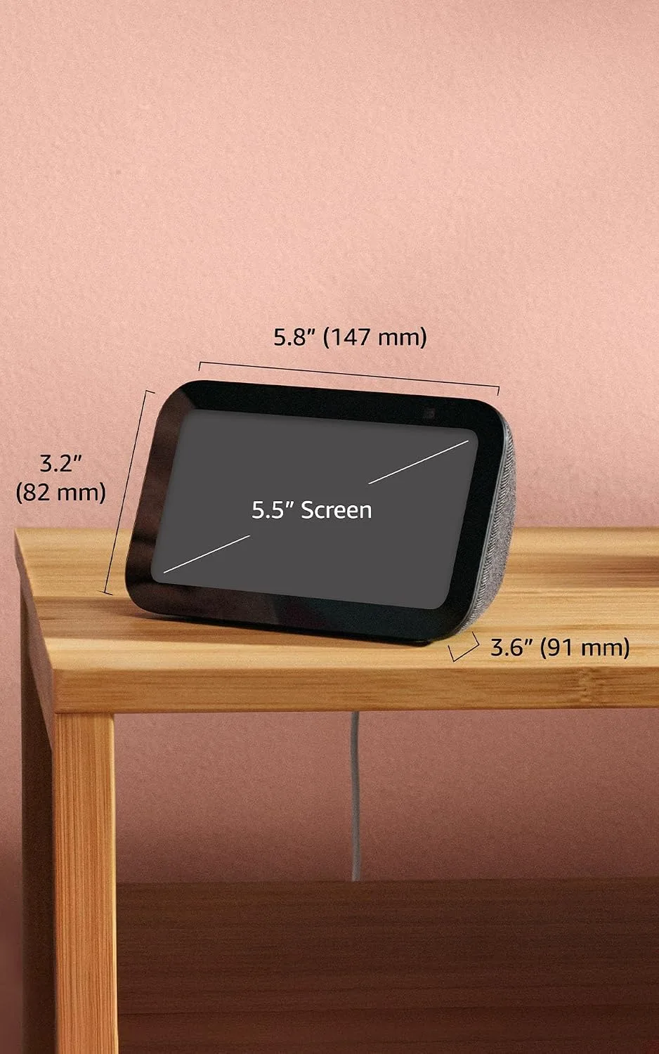 Echo & Alexa Amazon Echo Show 5 (newest model), Smart display, Designed for Alexa+, 2x the bass and clearer sound, Glacier White