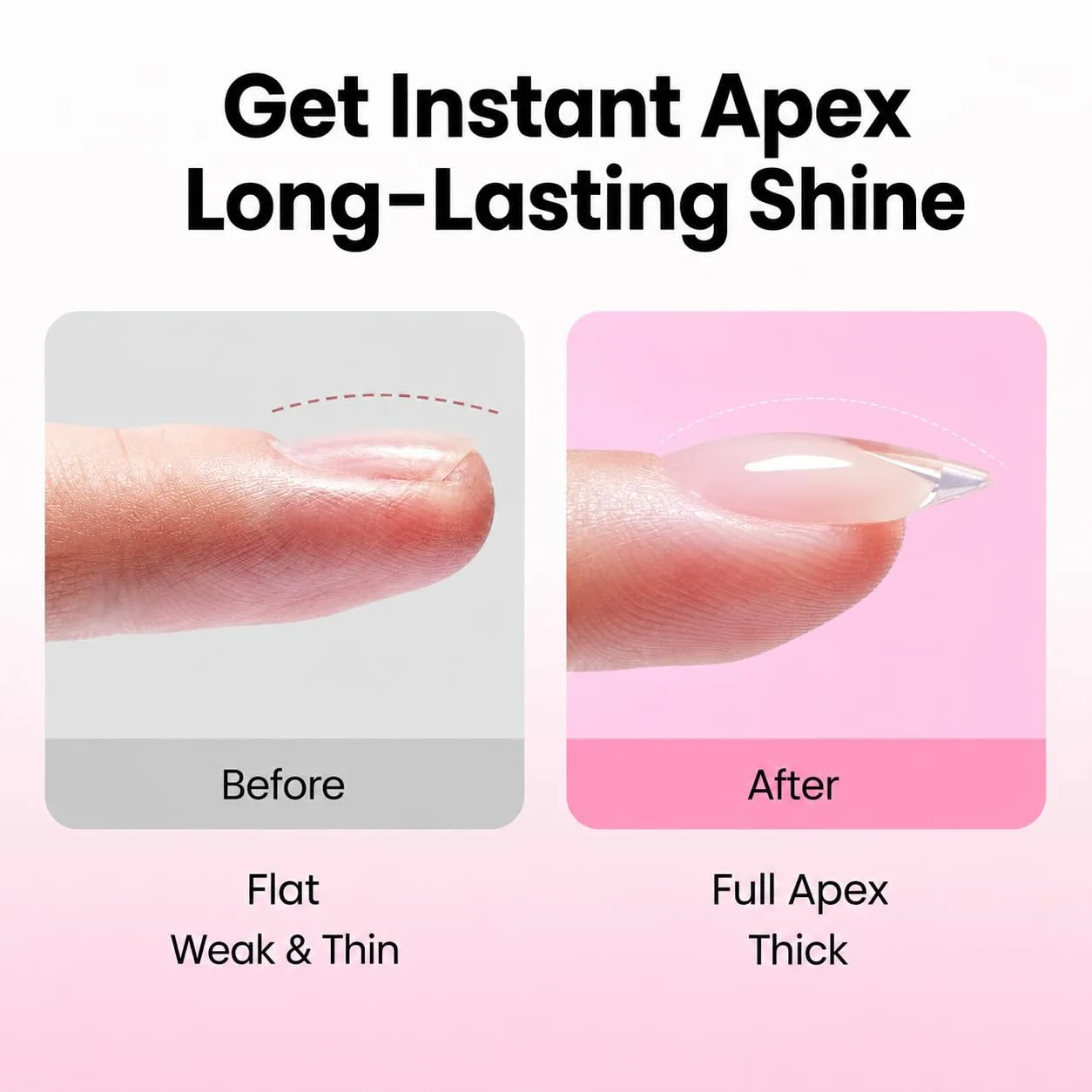 Beetles Tipex Instant Apex Nail Tips Kit, Short Almond, 224pcs 16 Sizes