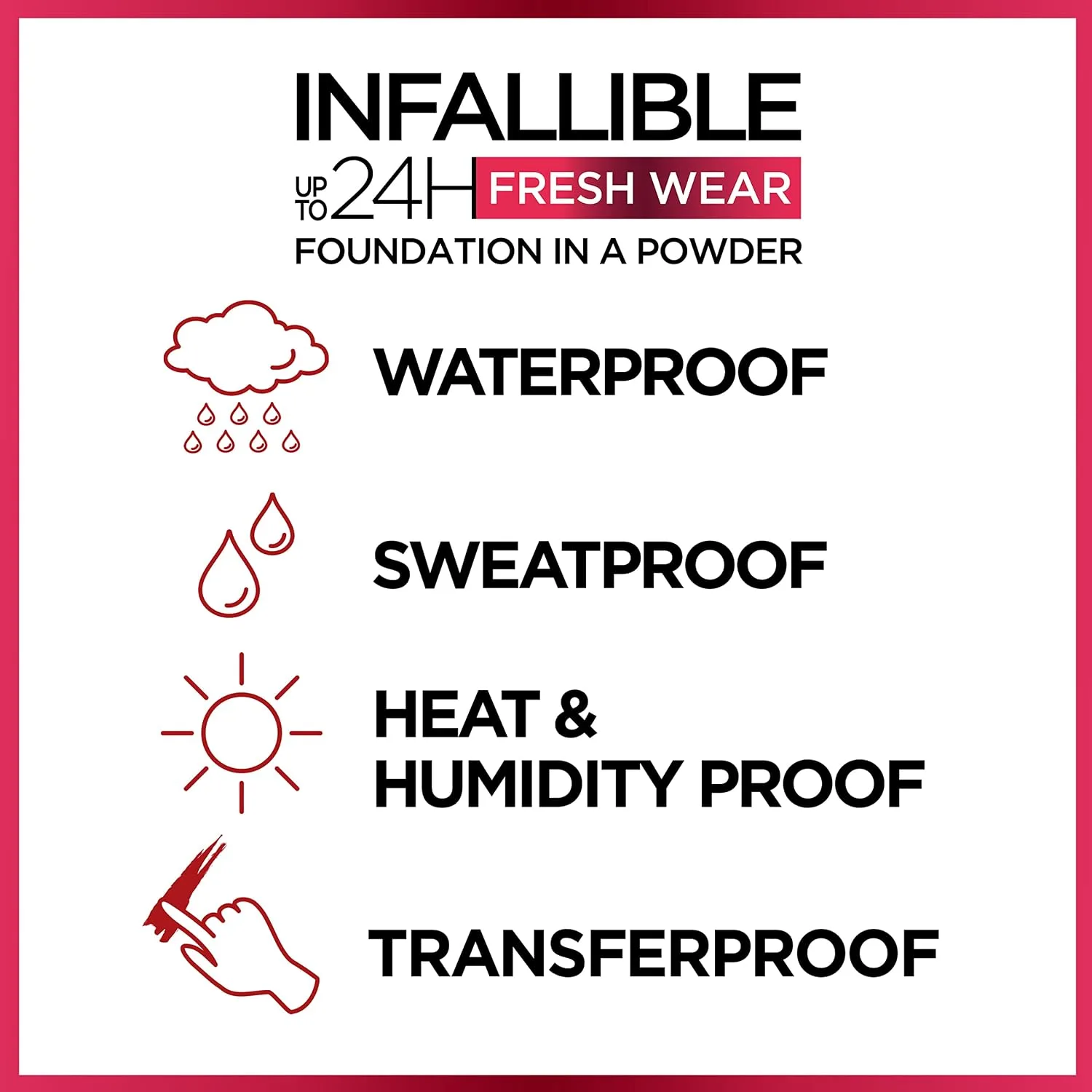 L'Oreal Paris Makeup Infallible Fresh Wear Foundation in a Powder, Up to 24H Wear, Waterproof, Ivory Buff, 0.31 oz. (Packaging May Vary)