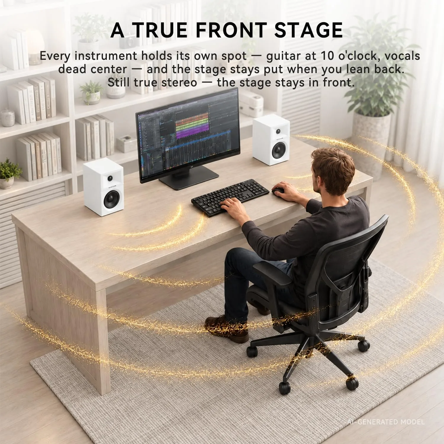 Sanyun SW203 3" 60W Computer Speakers for Desktop Monitor PC, 24bit DAC