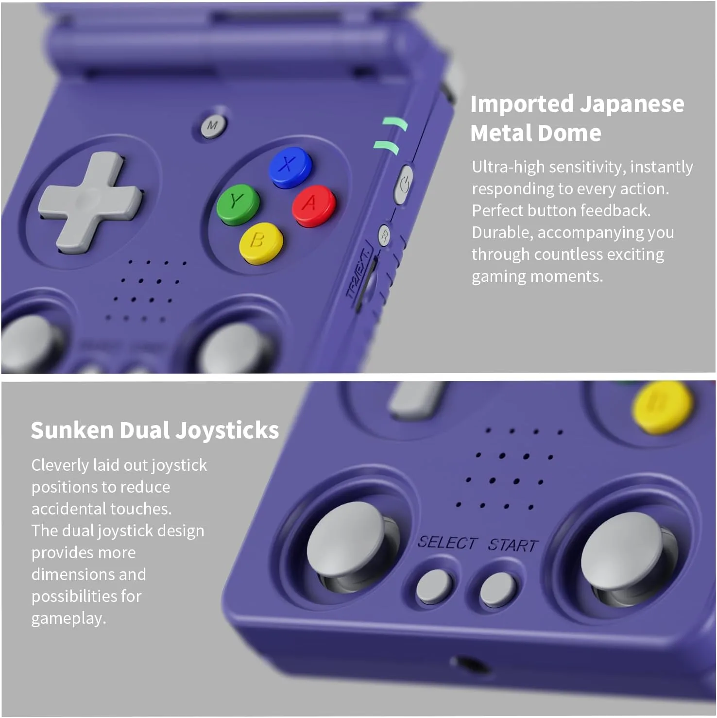 Anbernic RG34XXSP Retro Handheld Game Console RG34XX SP Retro Gaming Console with 64G Preloaded 5000+ Games,3300 mAh Battey, Portable Pocket Arcade Support 30+ Simulators 5G WiFi Bluetooth HD Indigo