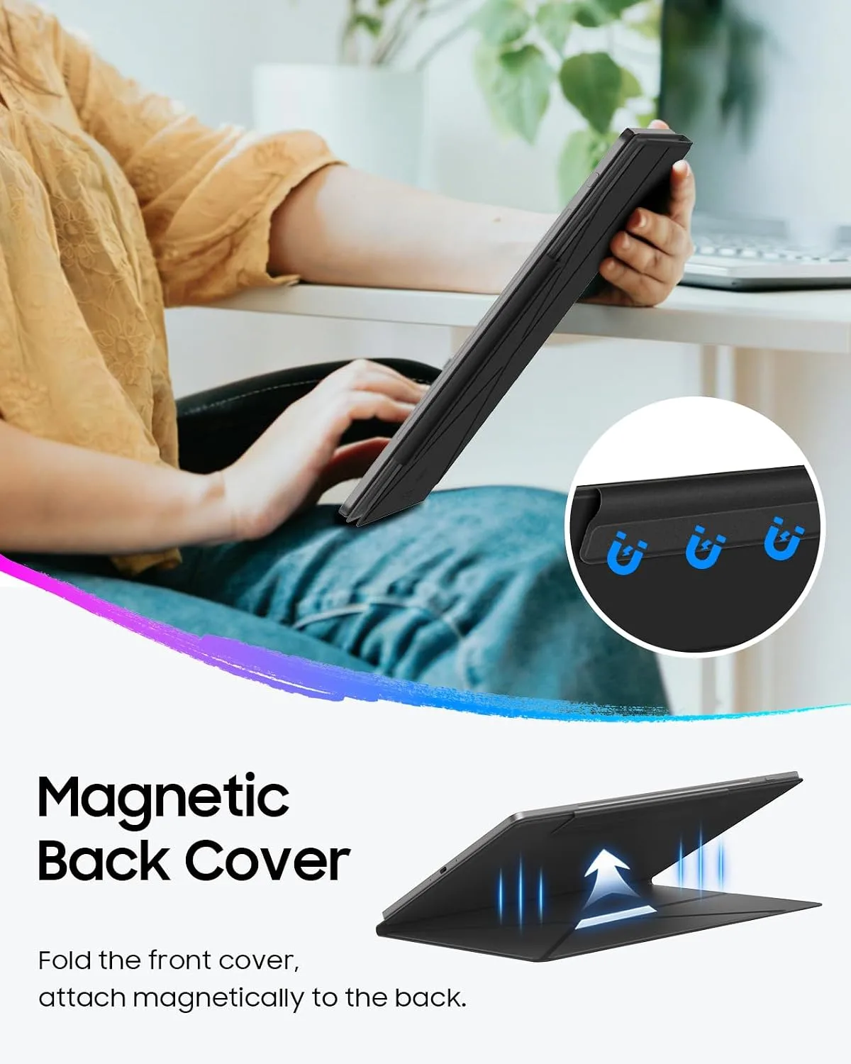 Fintie Magnetic Case for 11" Kindle Scribe 3rd Gen 2025 & Colorsoft, Black