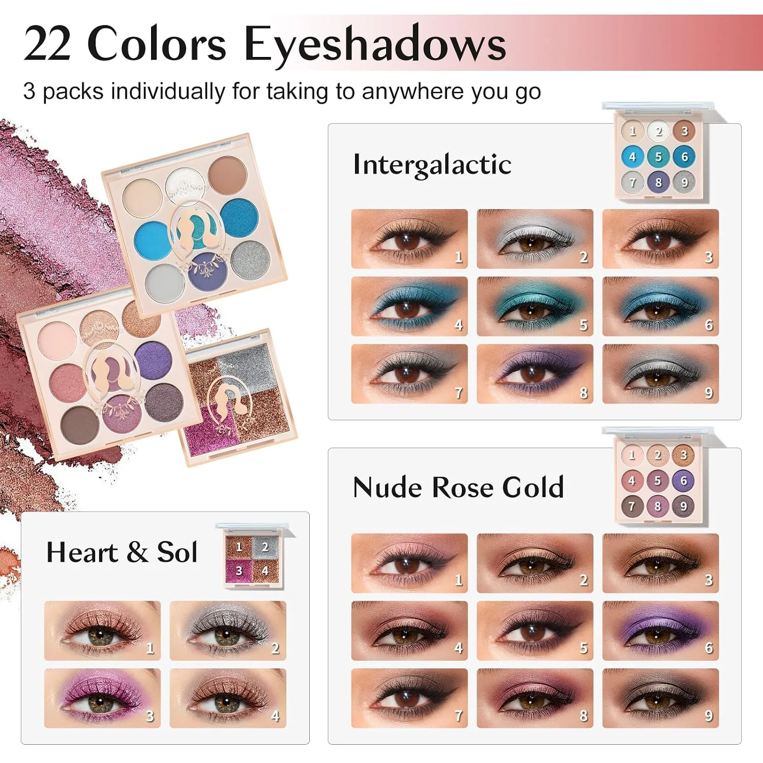 Color Nymph Makeup Kit for Teen Girls, Cosmetics Gift Set for Beginner Red