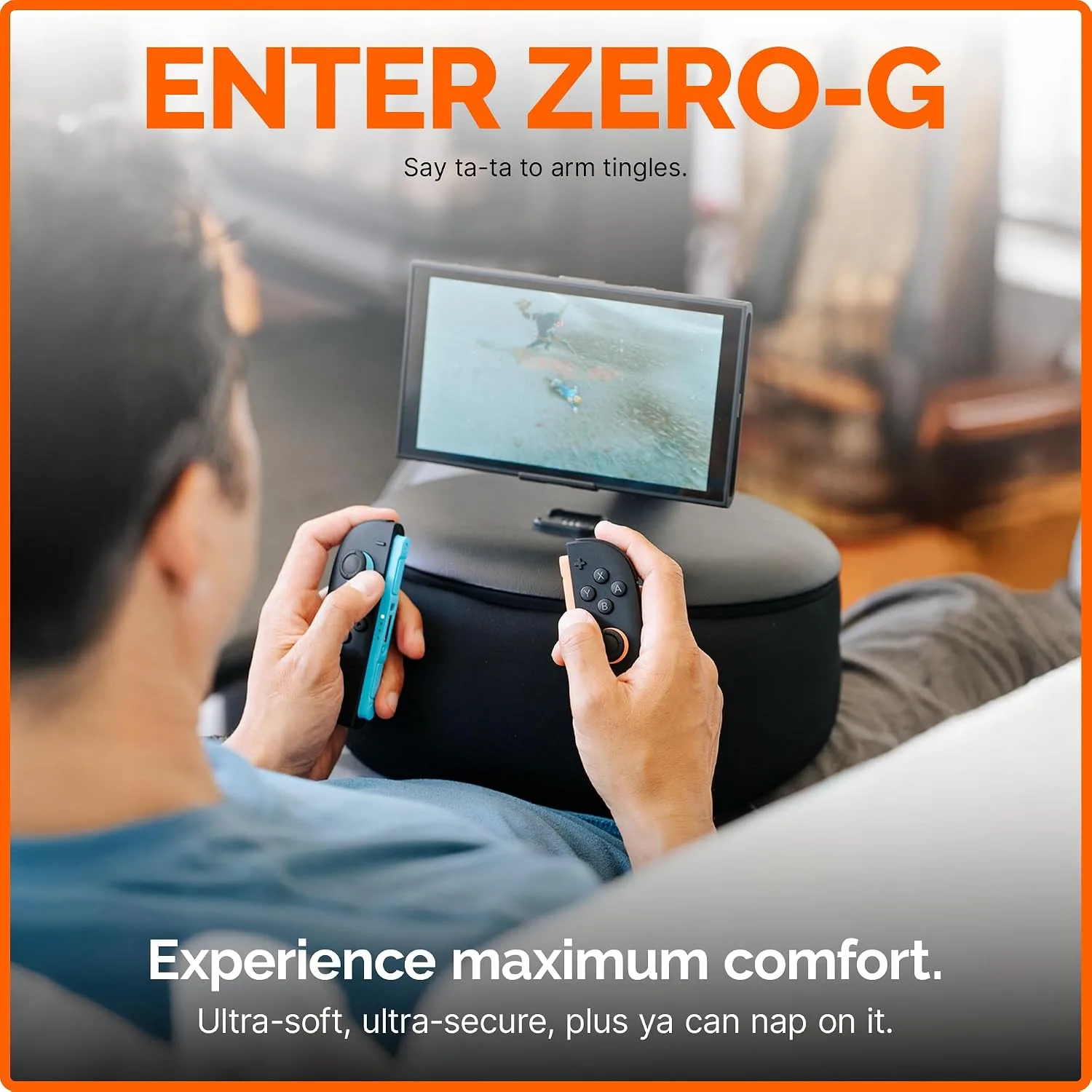 Mechanism Gaming Pillow Compatible with the Nintendo Switch 2 | Experience Zero Gravity Gaming with Our Nintendo Switch 2 Accessories | Ridiculously Soft & Machine Washable Pillow for Gamers
