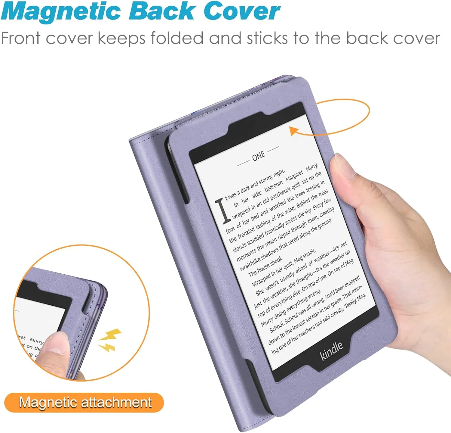 Fintie Stand Case for 6" Kindle Paperwhite 10th Gen 2018, Lilac Marble