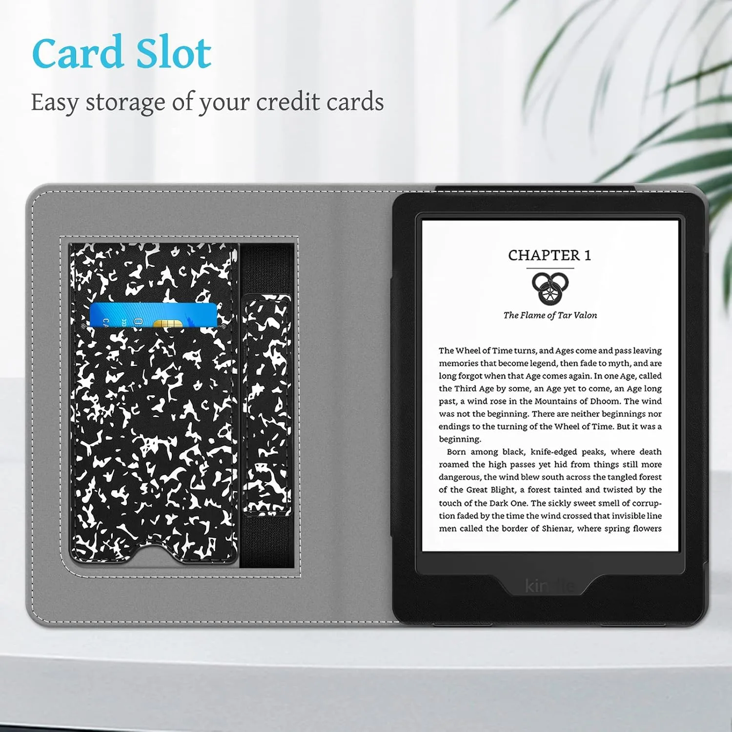 Fintie Stand Case for 6" Kindle 11th Generation 2024/2022,Composition Book
