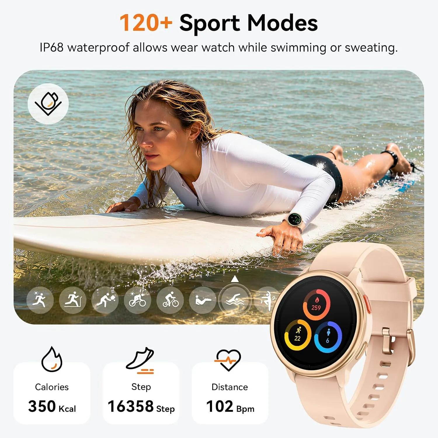 aeac Smart Watch for Women, 1.27" HD Smartwatch (Answer/Make Calls)