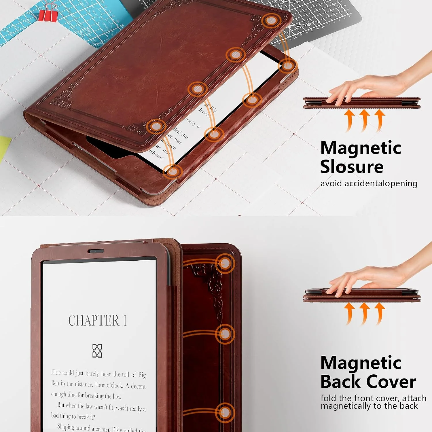 Kindle 6 Inch Case for 6" Kindle (11th Generation, 2024/2022),Vintage Brown