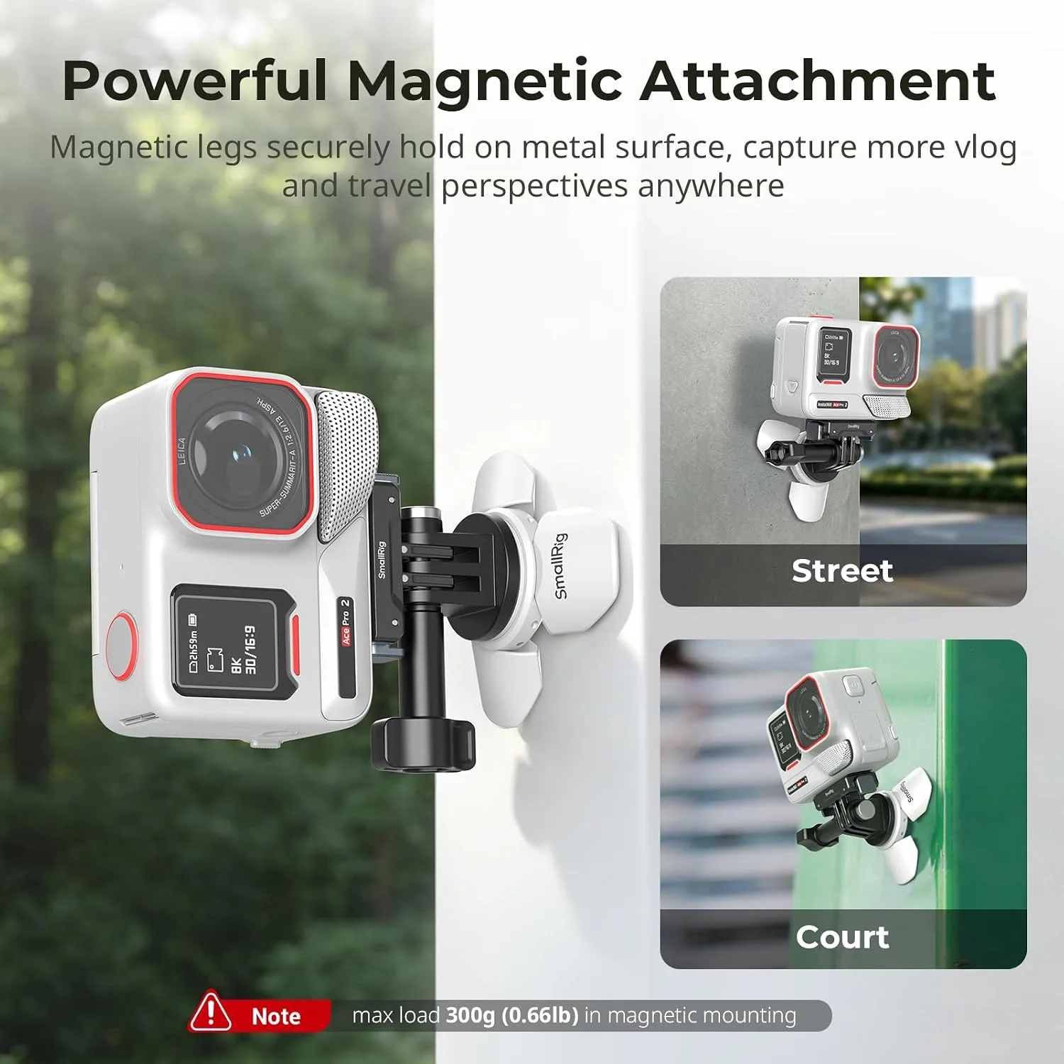 SMALLRIG Auto-Deploy Mini Tripod for DJI Pocket 4P/4/3, for Insta360 Luna