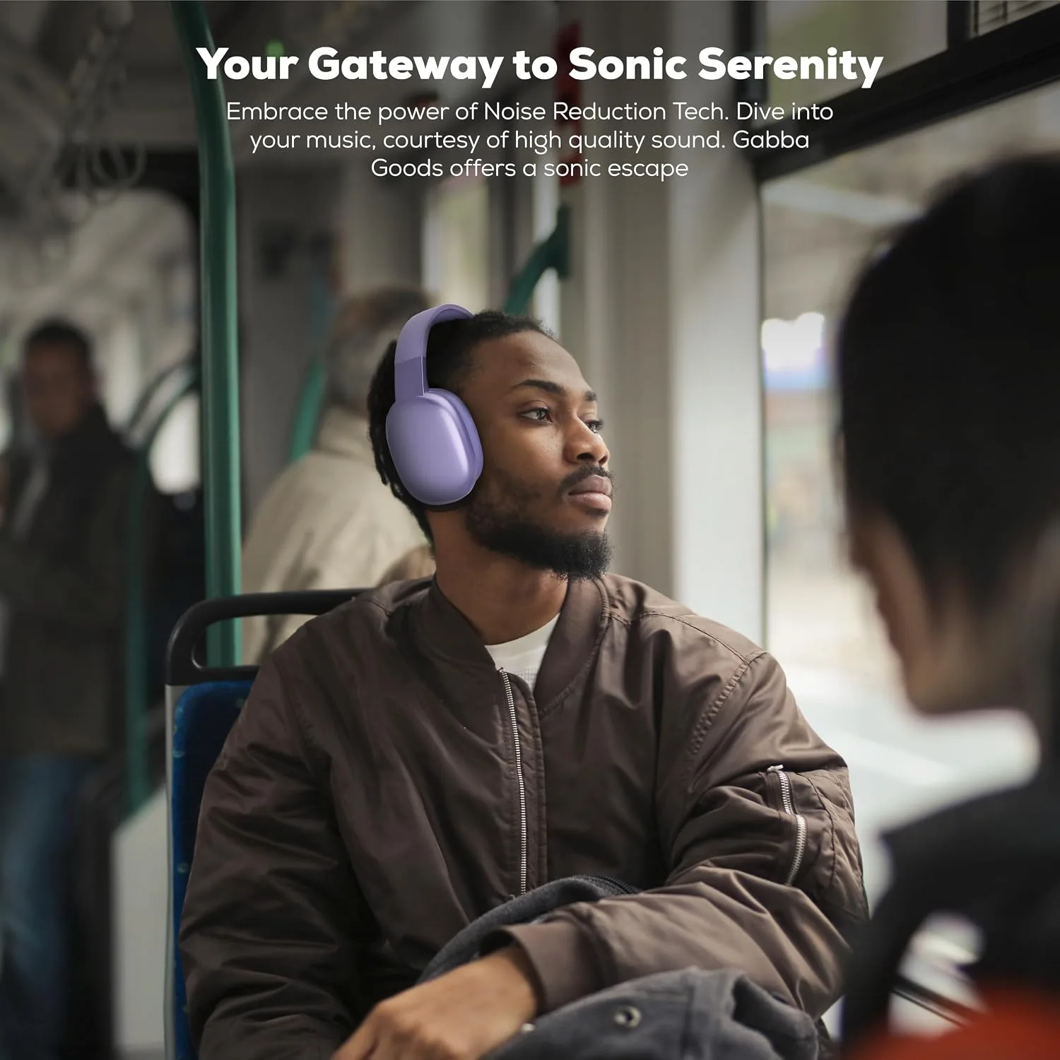Gabba Goods Platinum Vibe Wireless Over Ear Bluetooth Headphones With Microphone - Noise Reduction - Bluetooth, Wired, Built In Micro SD For Travel, Home, Work TV, PC, Gaming, Cellphone (Lavender)