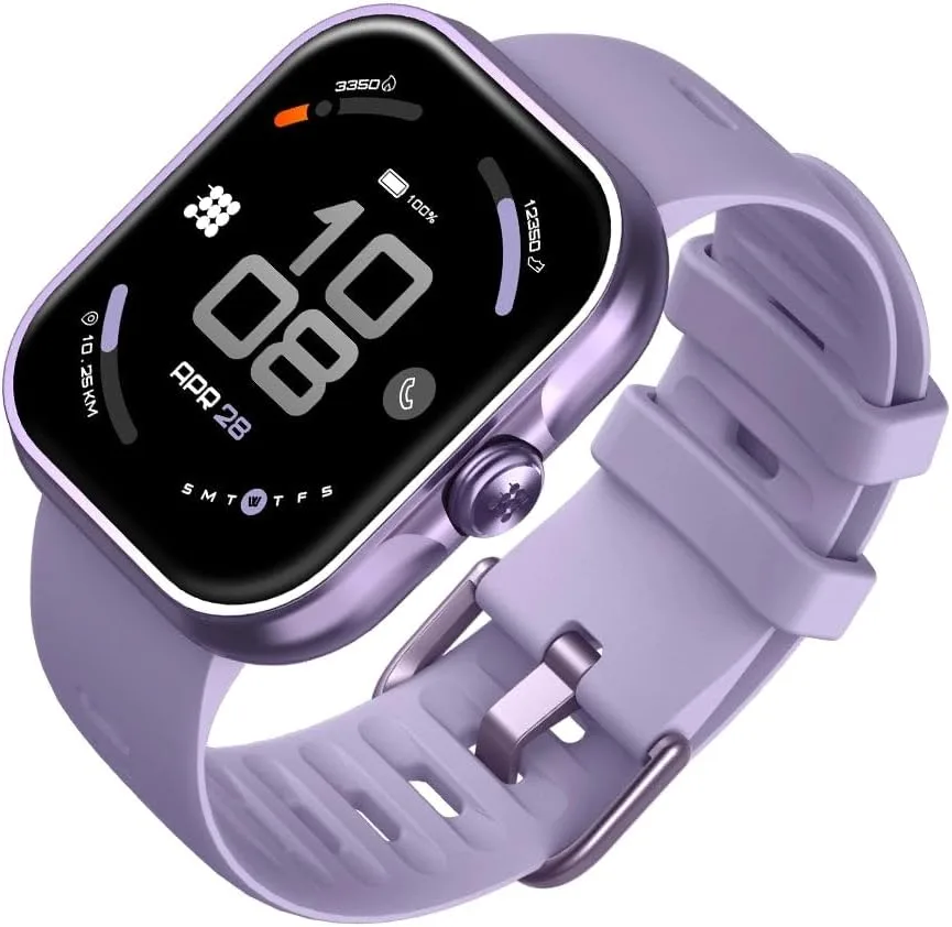 Cubitt Viva Lite Smartwatch, 1.85” AMOLED, Built-in GPS, Bluetooth Calls, VITA AI Assistant, Route Navigation, Compass, 100+ Sports Modes, 3ATM Water Resistant, Offline Music — Dusty Lilac