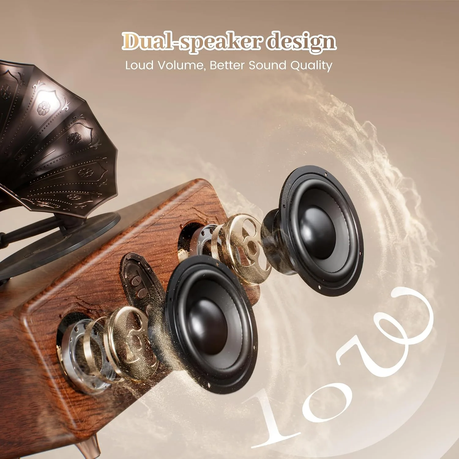 Retro Bluetooth Speaker with FM Radio & Dual-Speaker Design