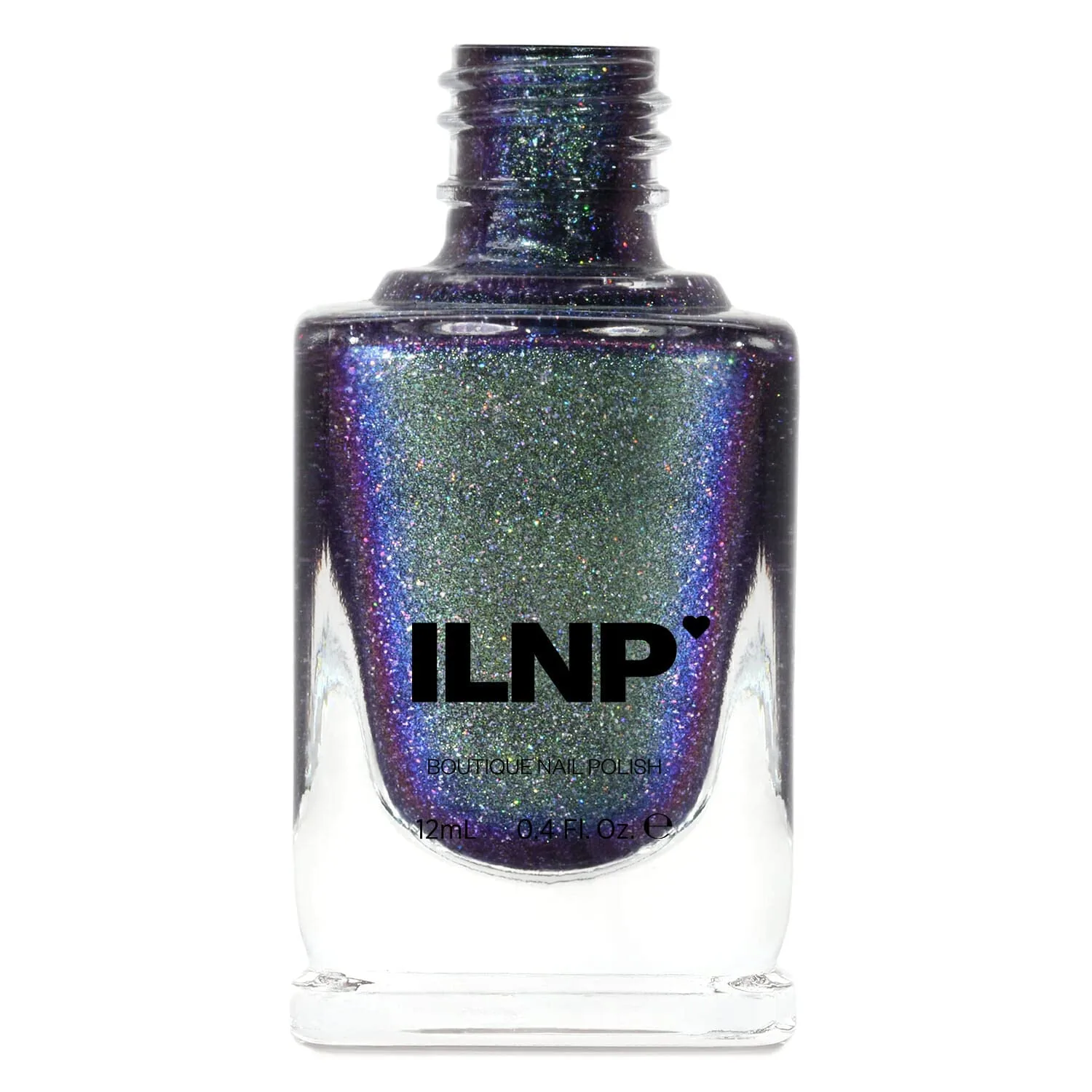 ILNP Bundled Up - Green to Blue Holographic Duochrome Nail Polish, Chip Resistant, 7-Free, Non-Toxic, Vegan, Cruelty Free, 12ml