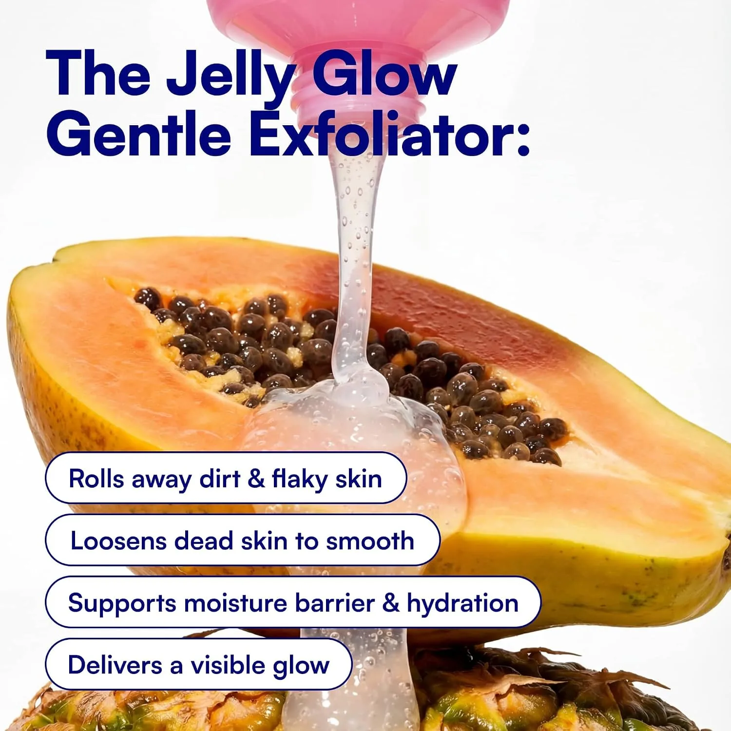 Bliss Jelly Glow Peel Enzyme Cleanser and Exfoliator - 4 Oz - Vegan Formula