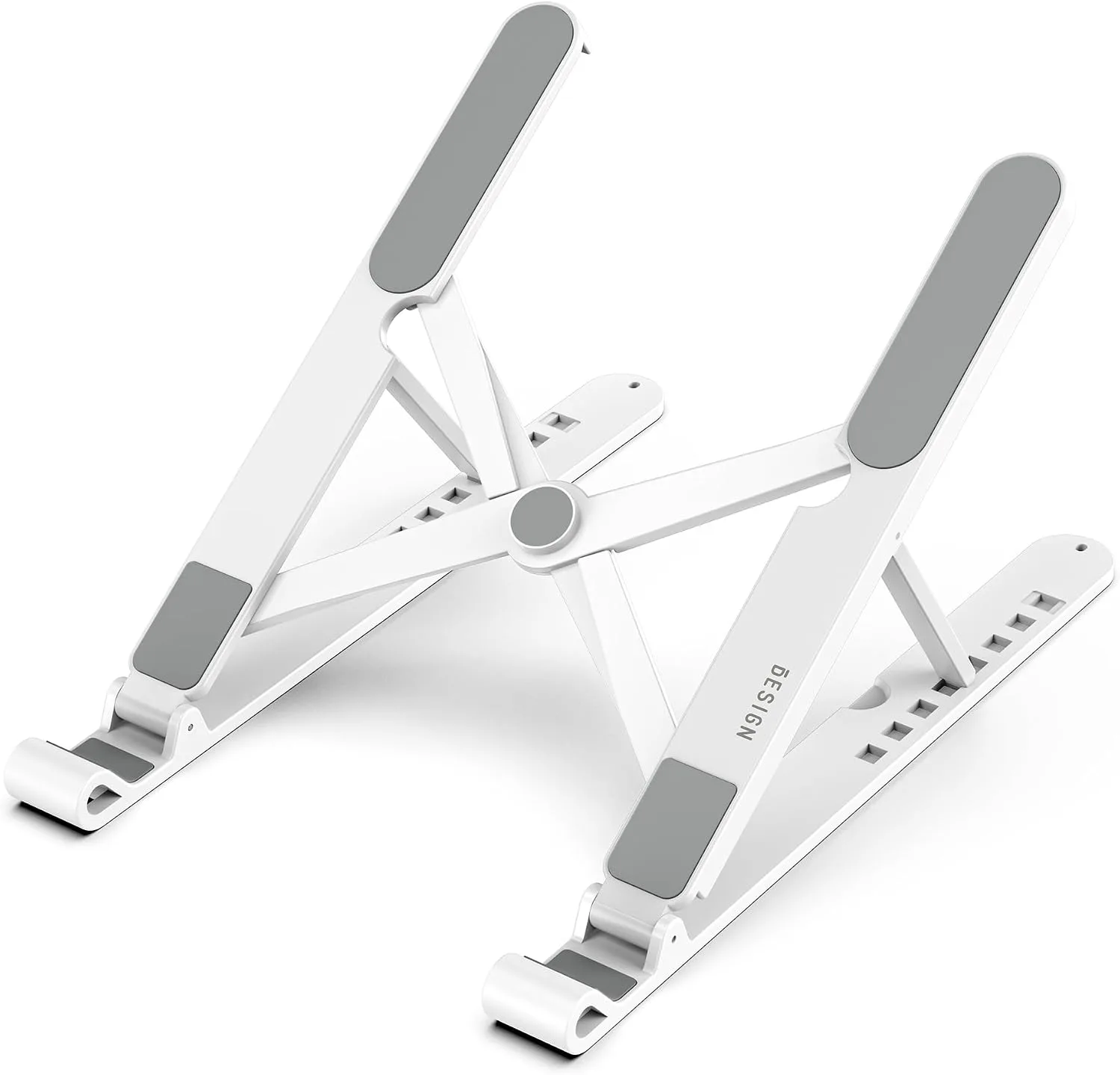 BESIGN LS01 Pro Ergonomic Laptop Stand, Plastic Laptop Riser, Portable and Adjustable Notebook Computer Holder Compatible with 10-14" Laptops (White)