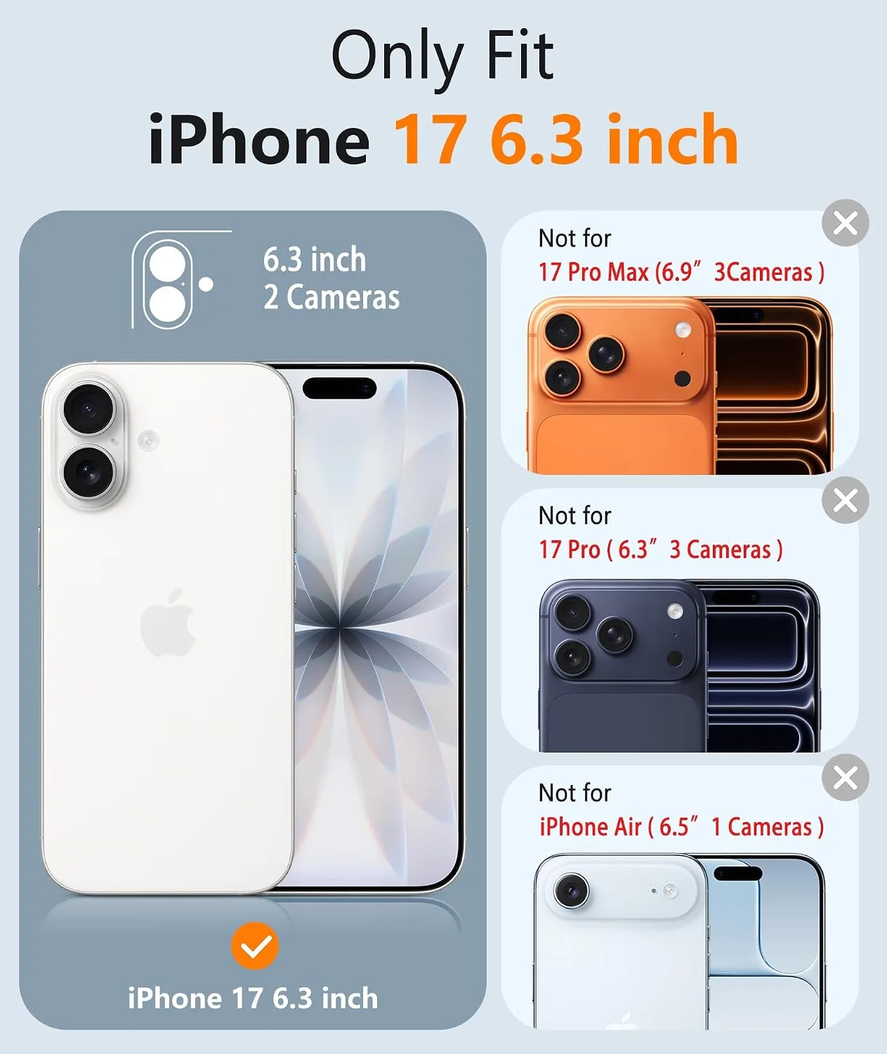 FNTCASE for iPhone 17 Case, Compatible with Magsafe, Glass Screen Protector