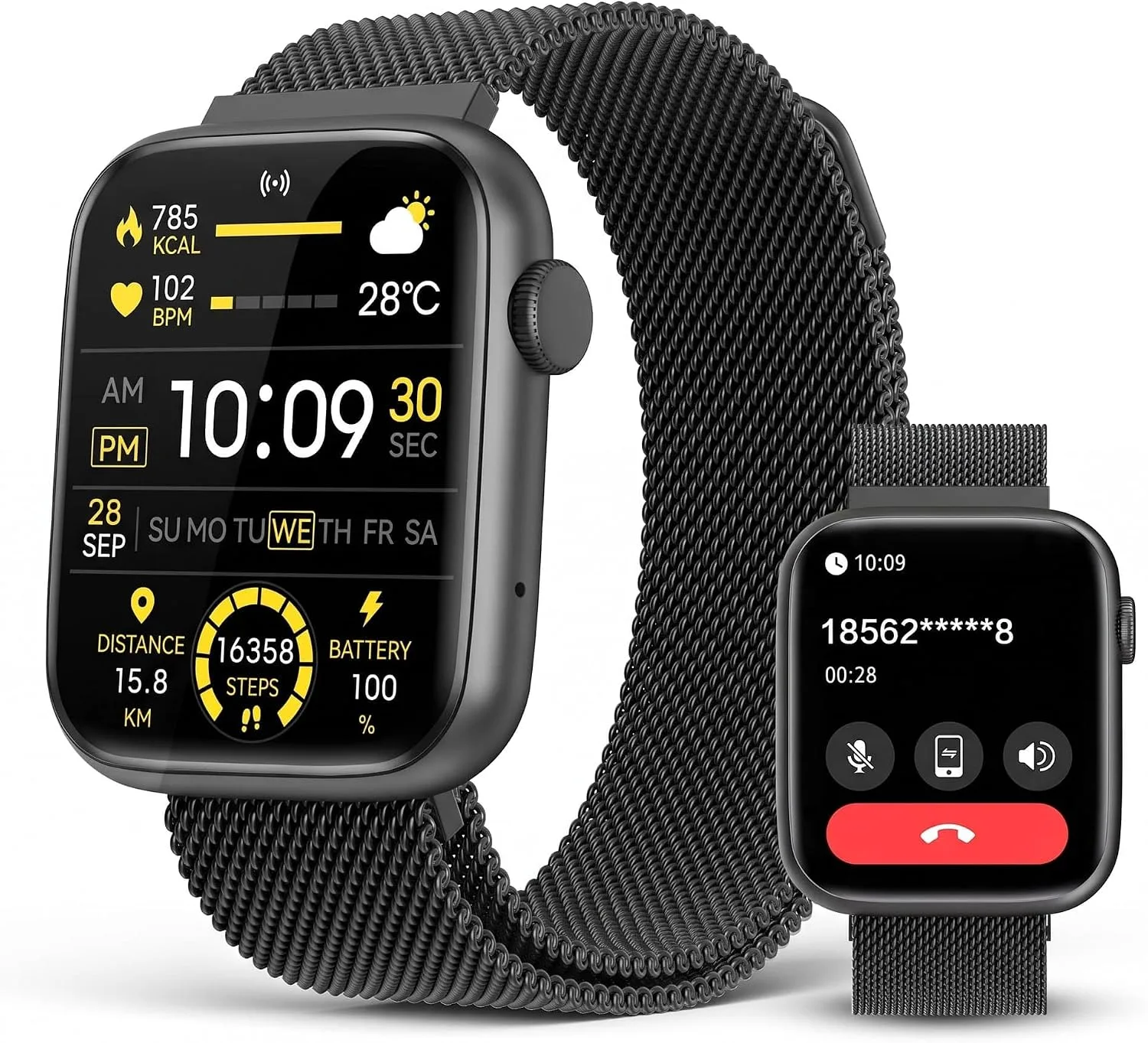 Smart Watch for Men Women, 1.9" HD Screen Fitness Tracker & Bluetooth Call
