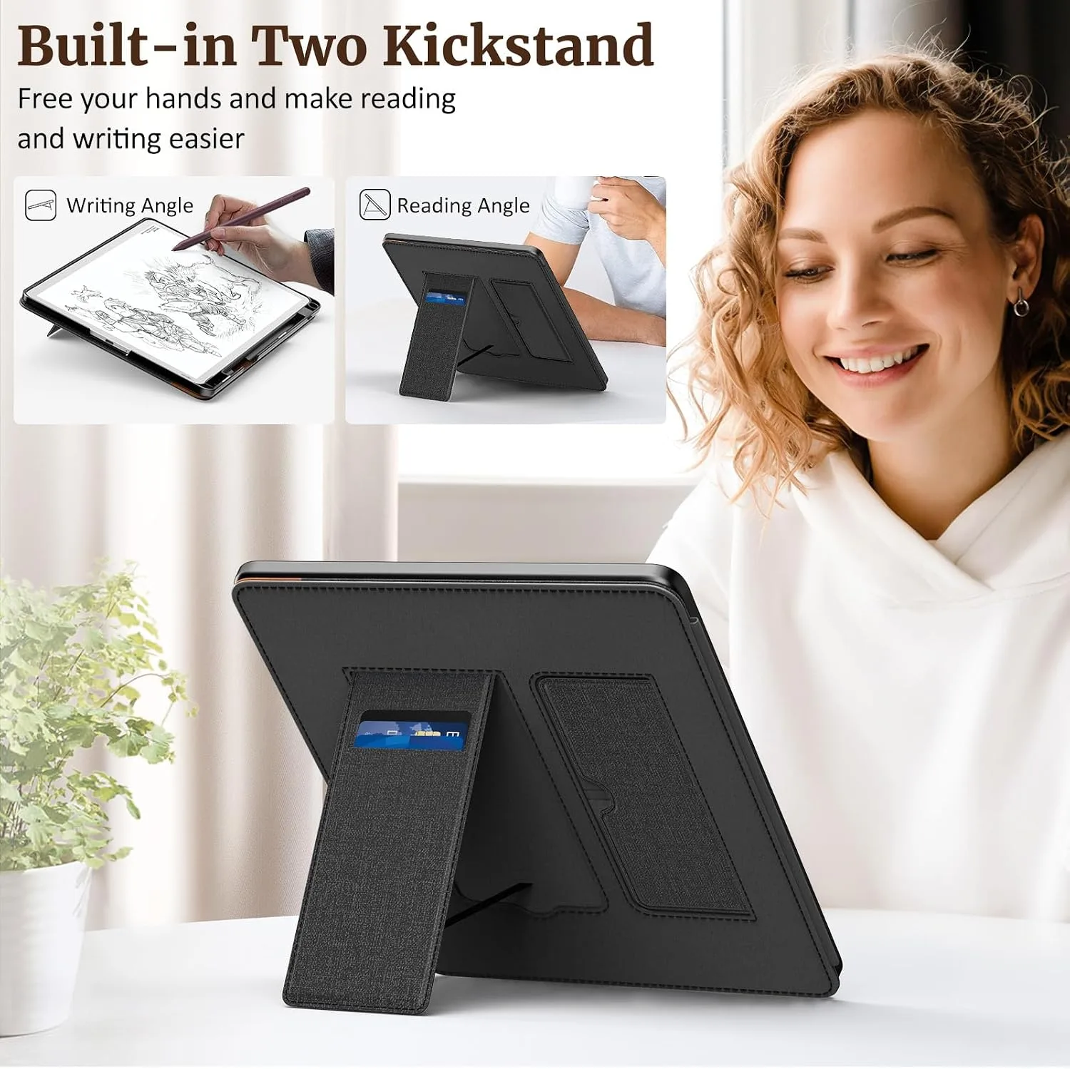 MoKo Stand Case for 11" Kindle Scribe 2025 3rd Generation, Dual Color