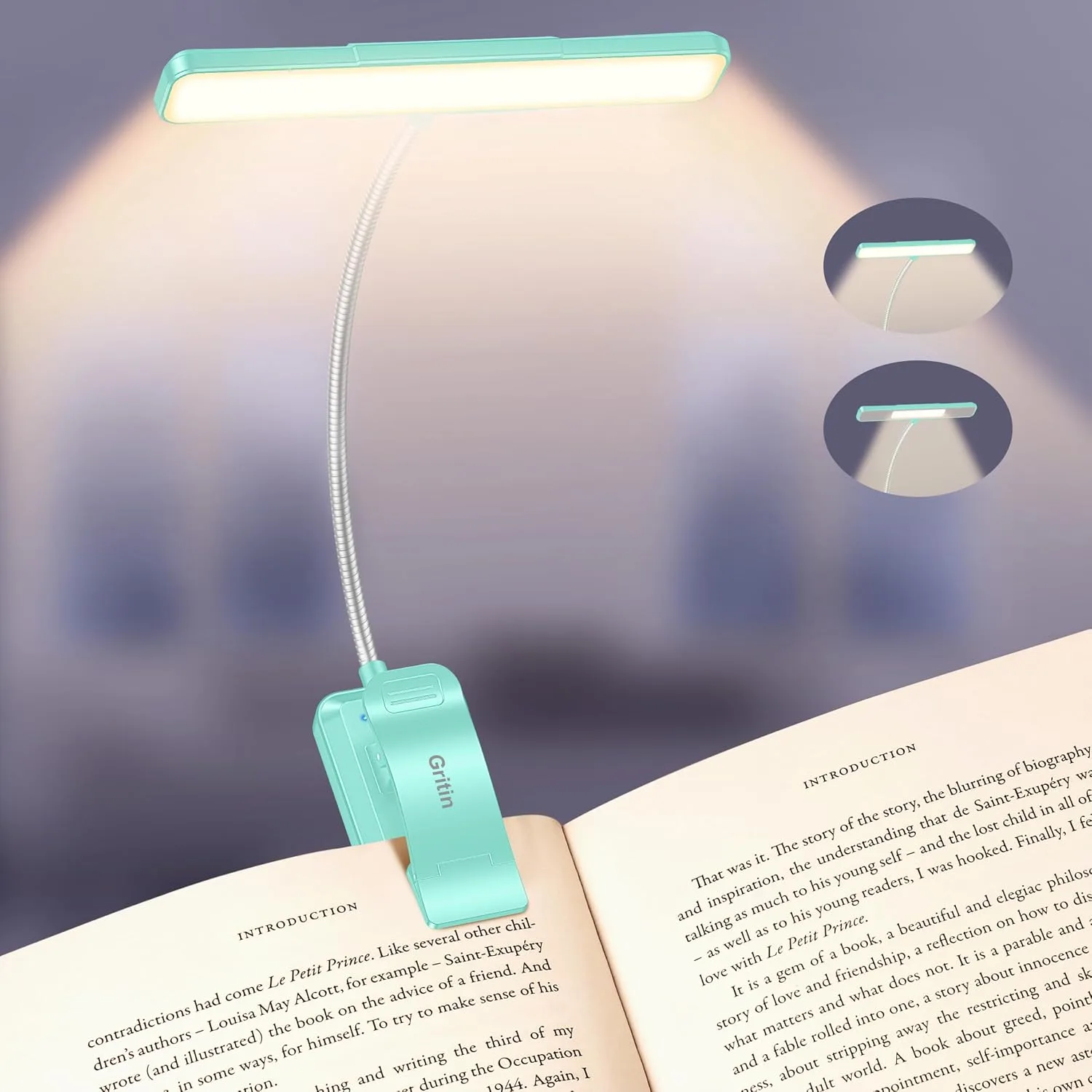 Gritin 2026 Gen 2 Book Light for Reading- 32 Eye Caring Full Spectrum LED