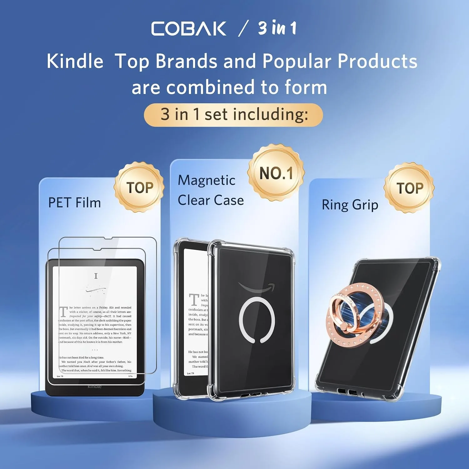 CoBak Clear Case for All-New 7" E-Readers - Lightweight, Scratch-Proof Silicone Back Cover