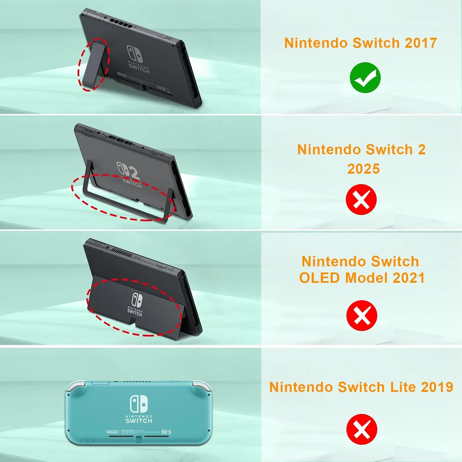 FINTIE Soft Silicone Protective Case Compatible with Nintendo Switch 2017