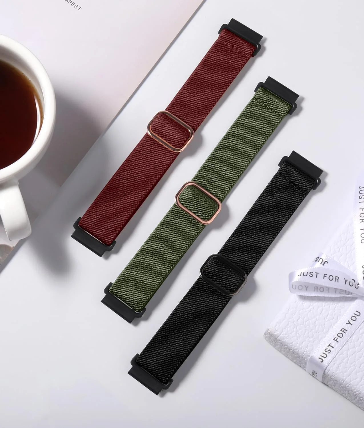 Lerobo Elastic Bands Compatible with Samsung Galaxy Watch 7 6 5 4 40mm 44mm/for Galaxy Watch 6 Classic Band 43mm 47mm/Watch 4 Classic Band 42mm 46mm/5 Pro/Active 2,3 Pack Adjustable Nylon Sport Band