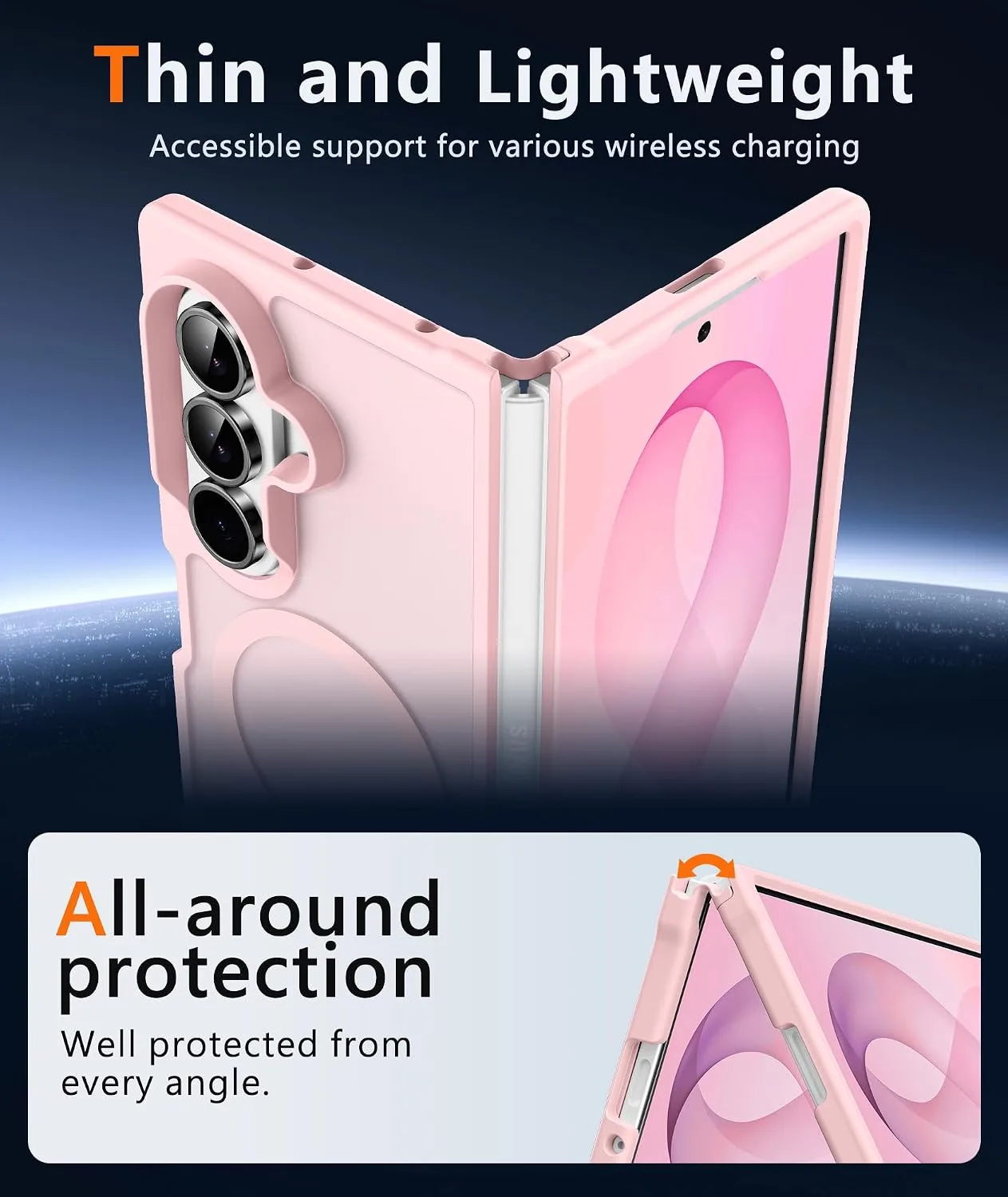 FNTCASE for Samsung Galaxy Z Fold 8 Ultra / Z Fold 7 Case, Fit for Magsafe