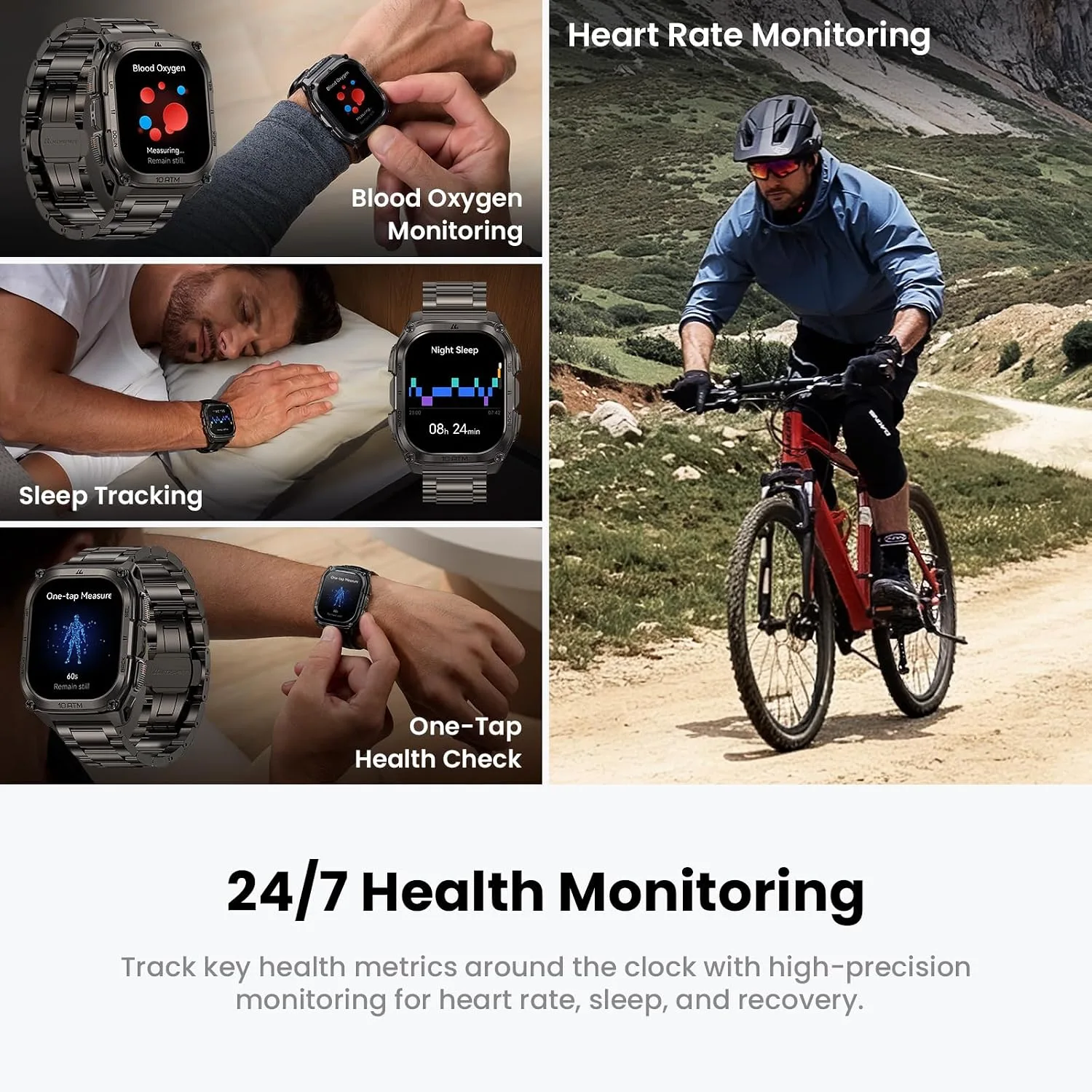 KOSPET Tank M4 Special Edition Smart Watch, Dual-Band GPS, Offline Maps