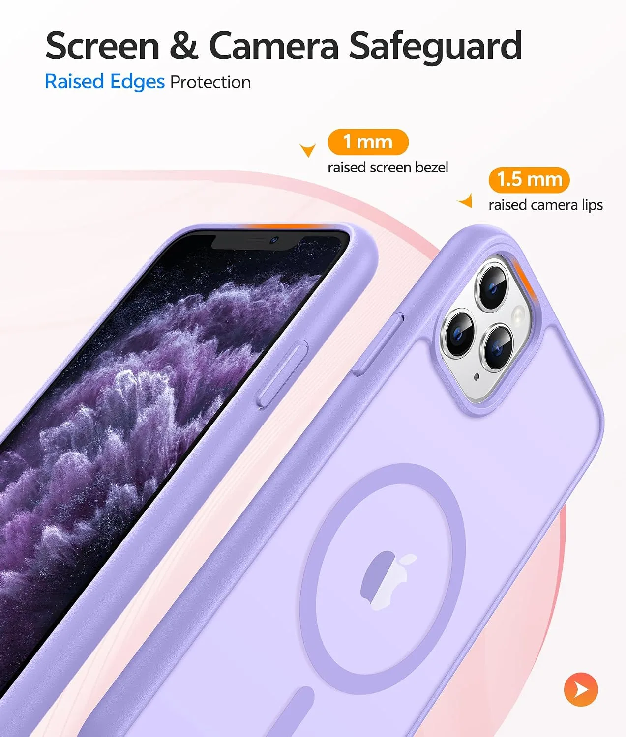 FNTCASE for iPhone 11 Pro Case, Fit for Magsafe, Light Purple
