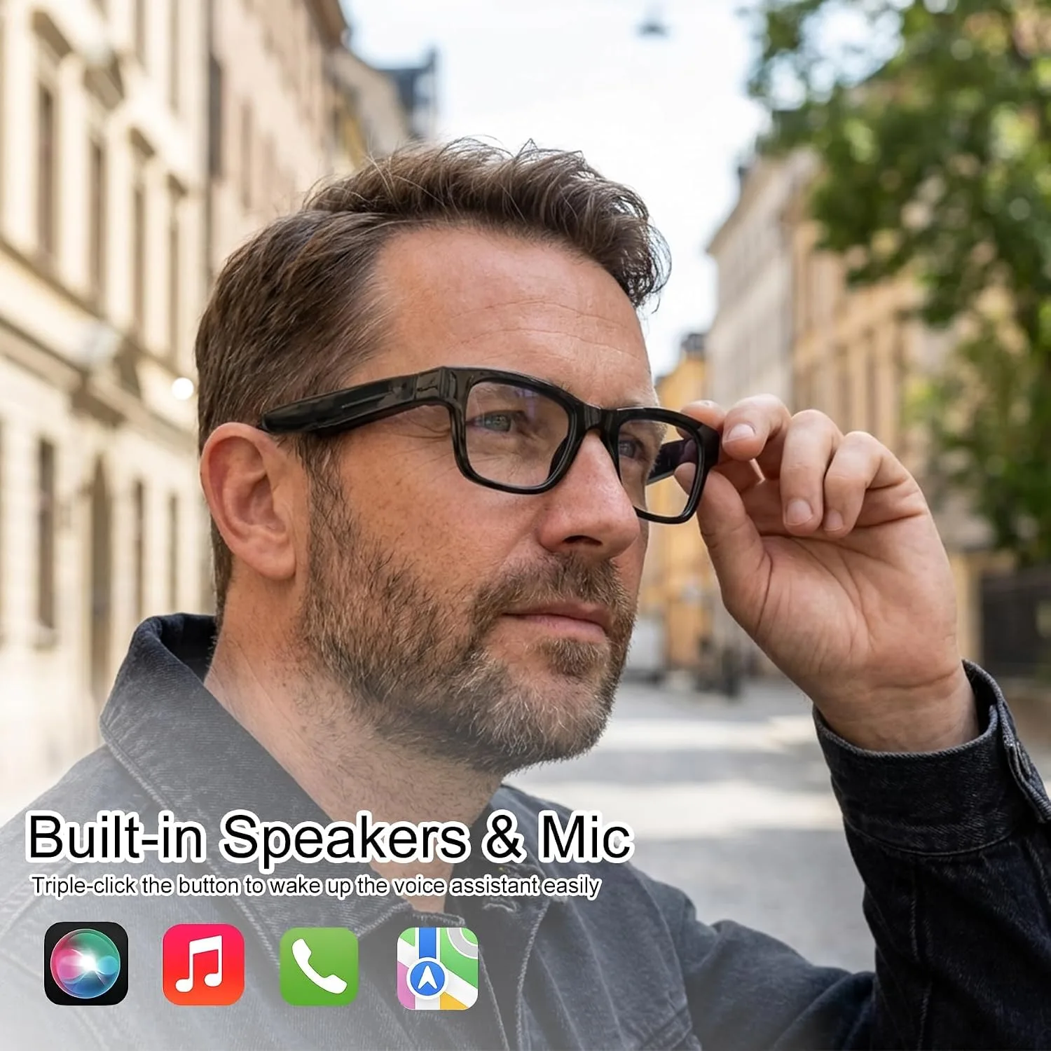 AI Smart Glasses with Photochromic Lenses, Translation & Voice Assistant