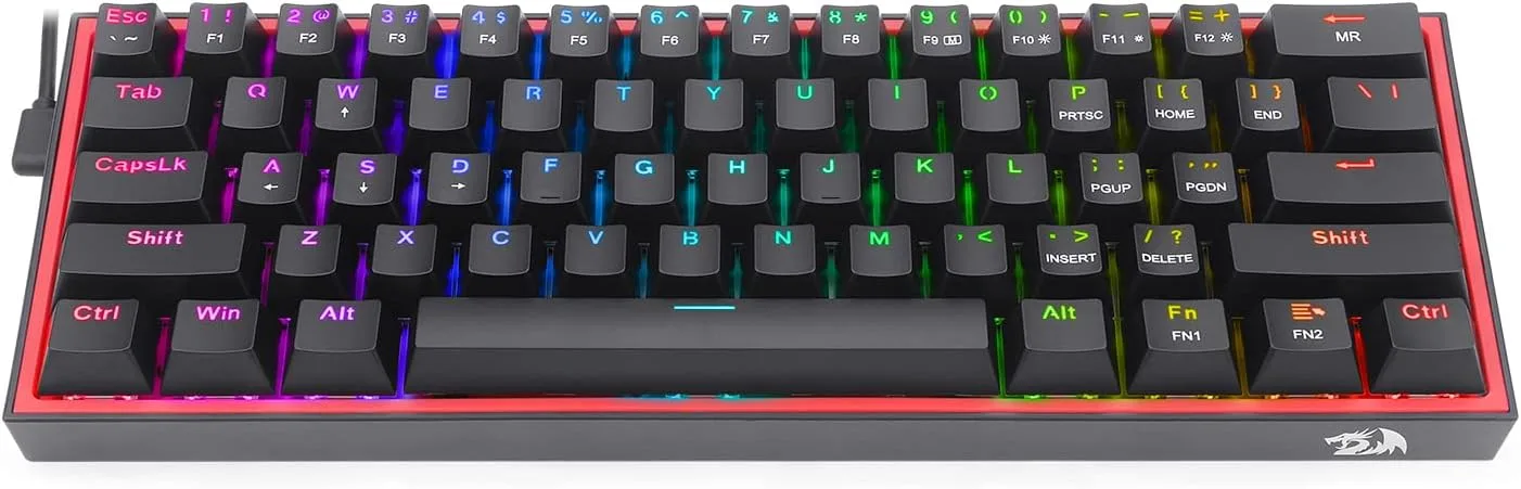 Redragon K617 Wired 60% Compact Hot-Swap RGB Gaming Mechanical Keyboard